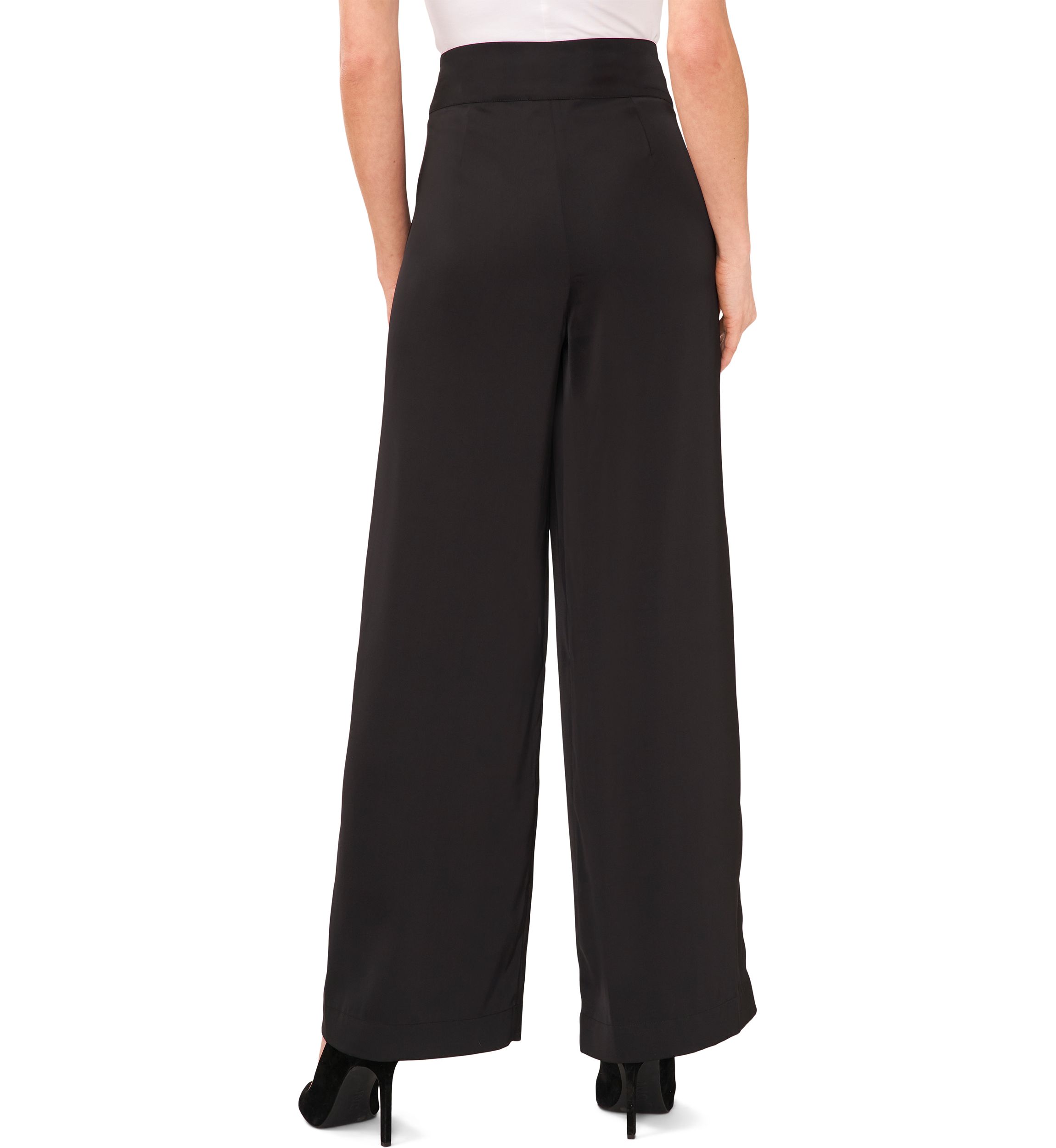 Womens Wide Leg Side Zip Pants
