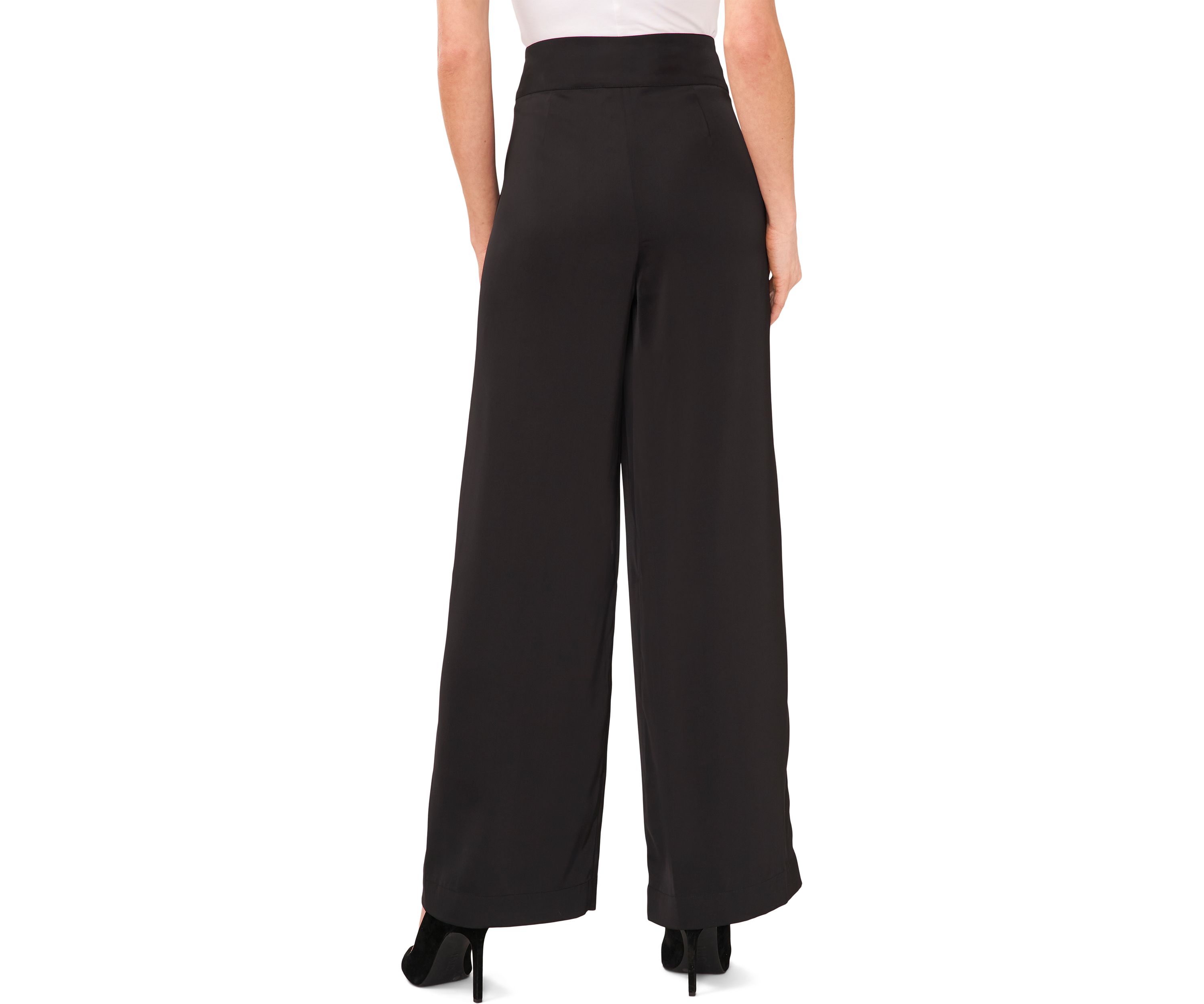 Womens Wide Leg Side Zip Pants