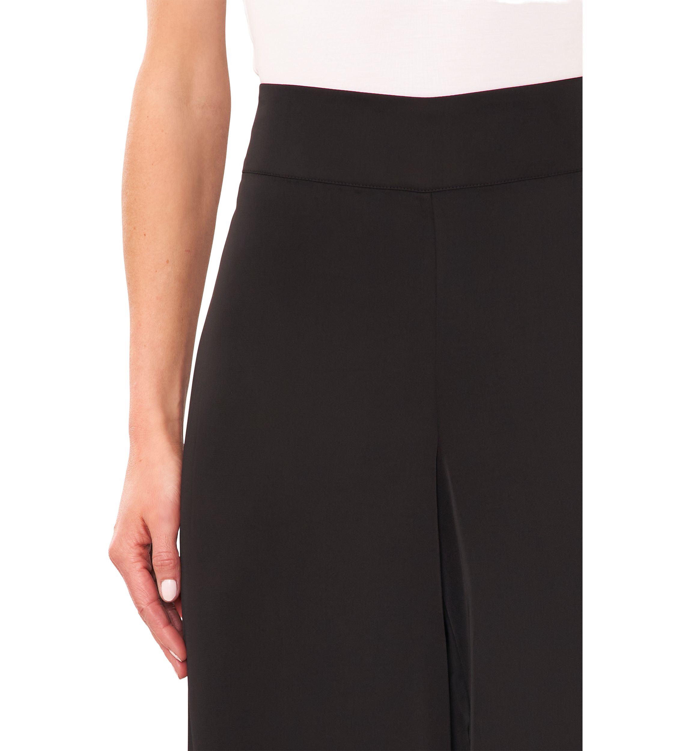 Womens Wide Leg Side Zip Pants