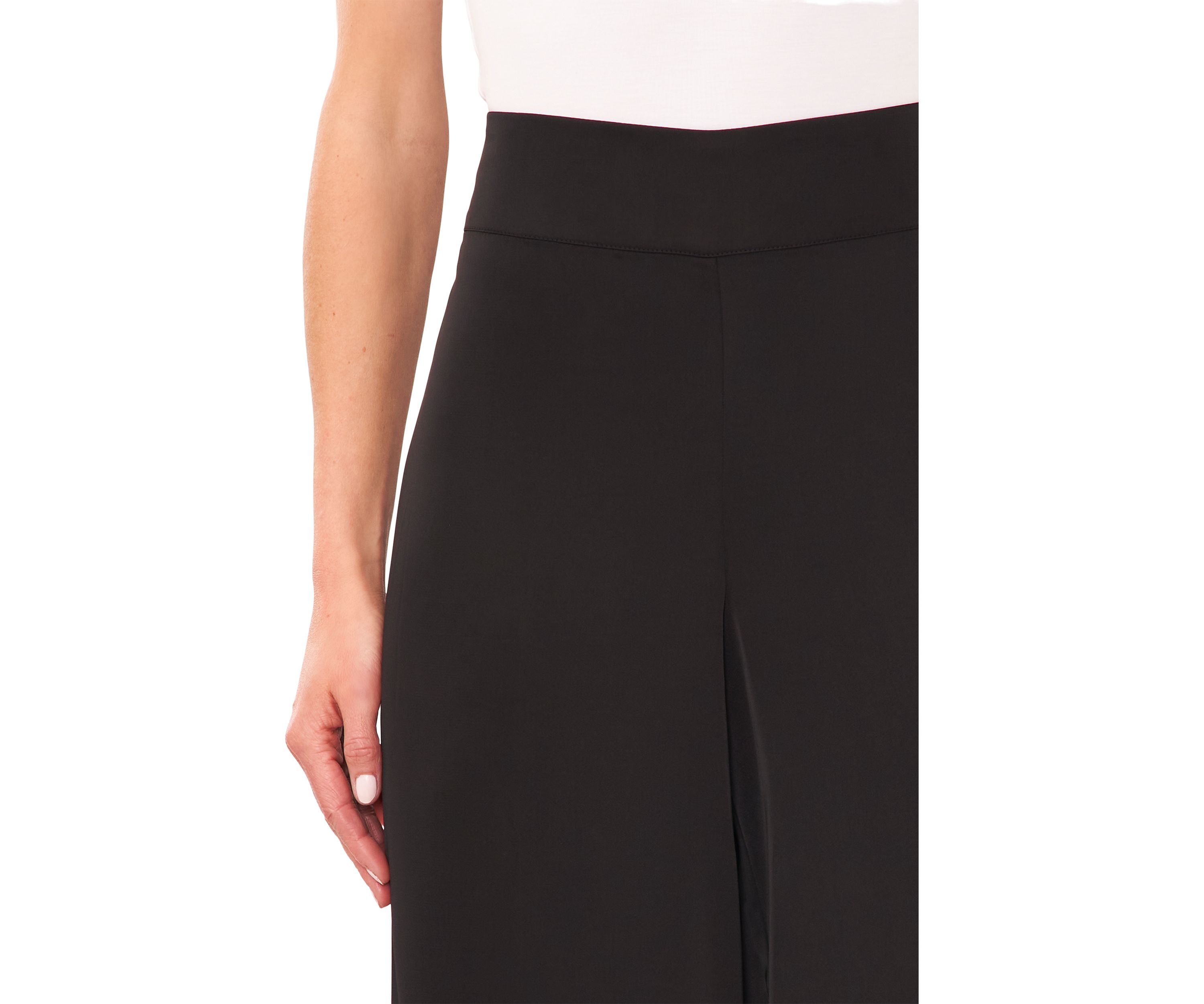 Womens Wide Leg Side Zip Pants