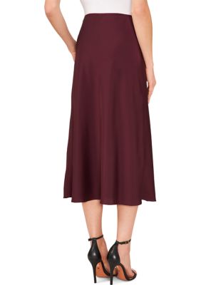 Women's Solid Satin Skirt