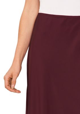 Women's Solid Satin Skirt