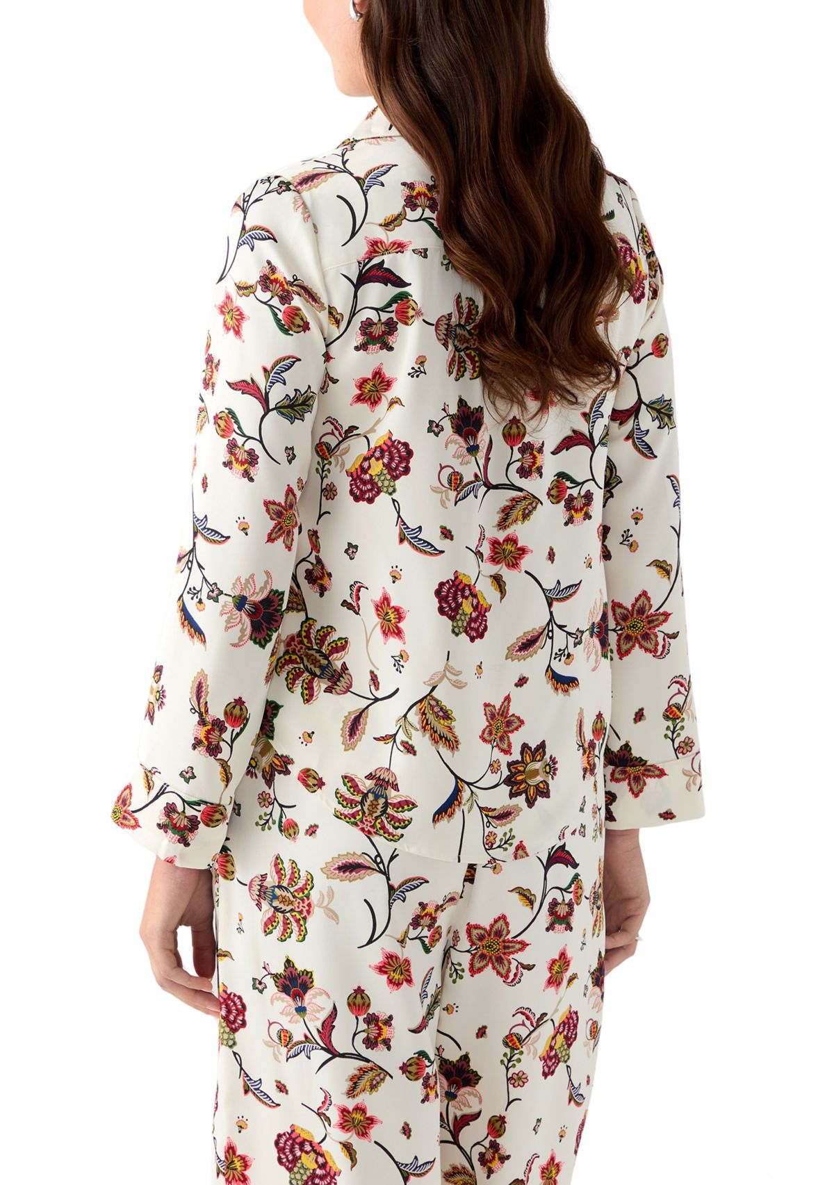Womens Long Sleeve Floral Print Top