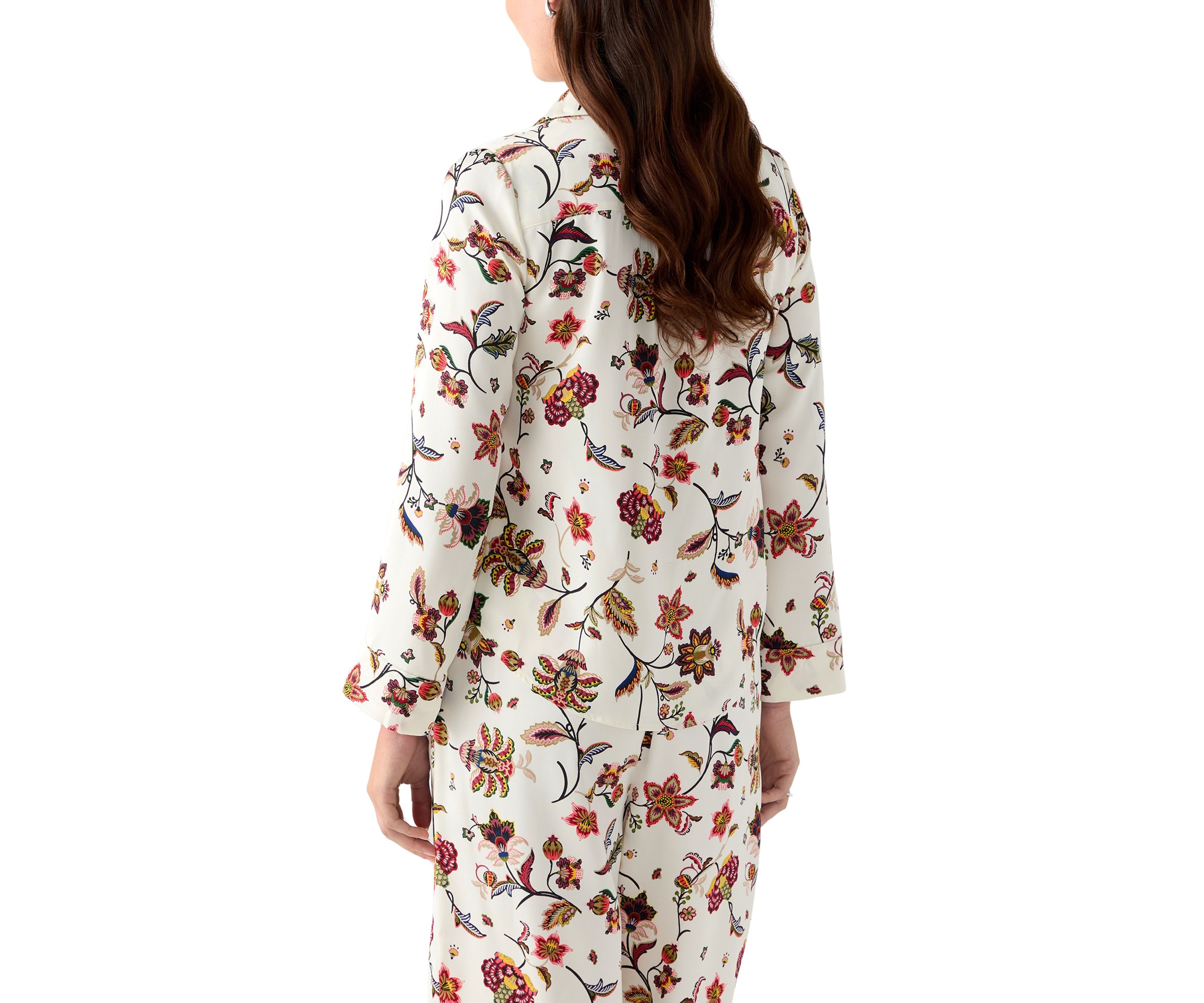 Womens Long Sleeve Floral Print Top