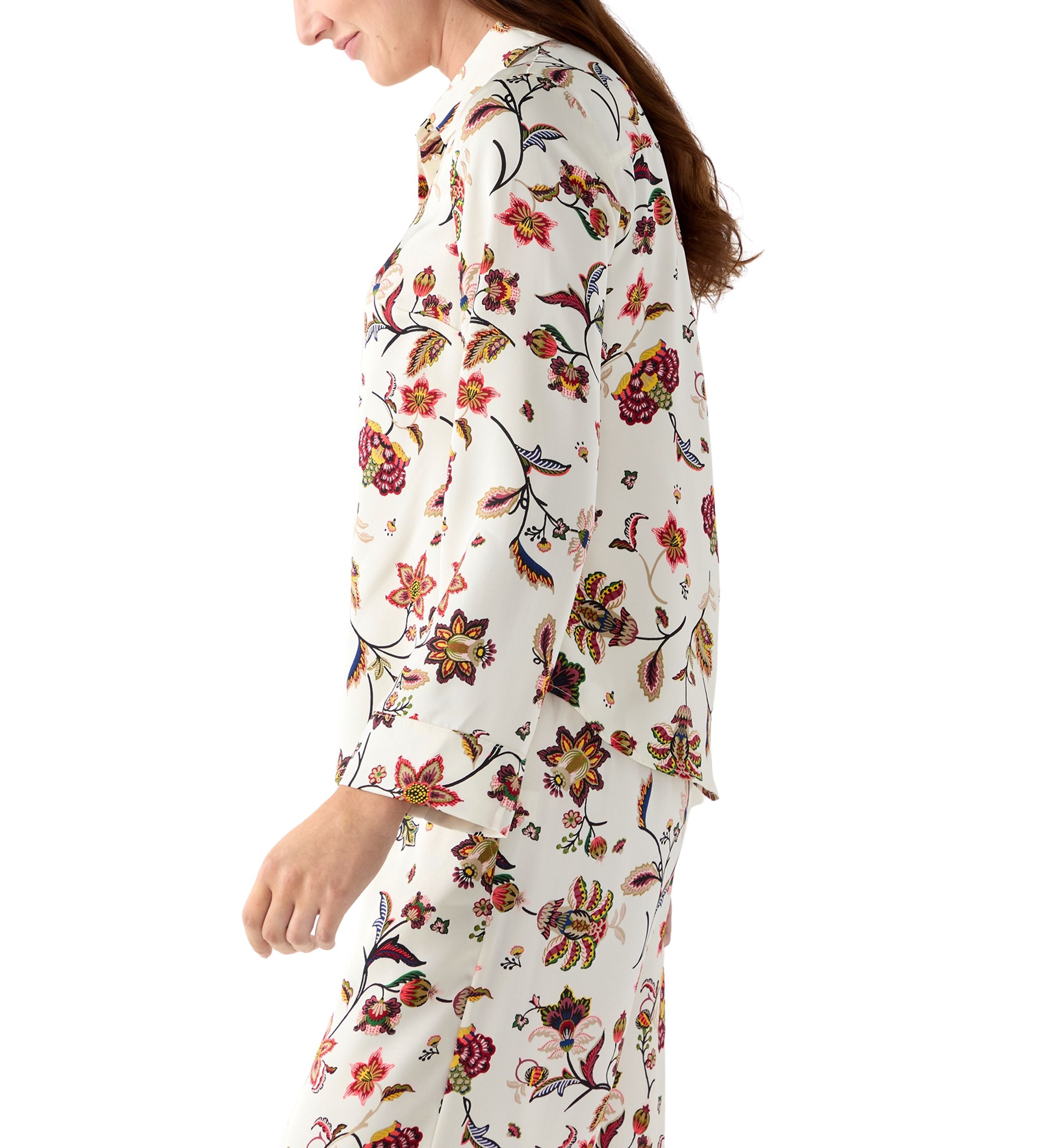 Womens Long Sleeve Floral Print Top