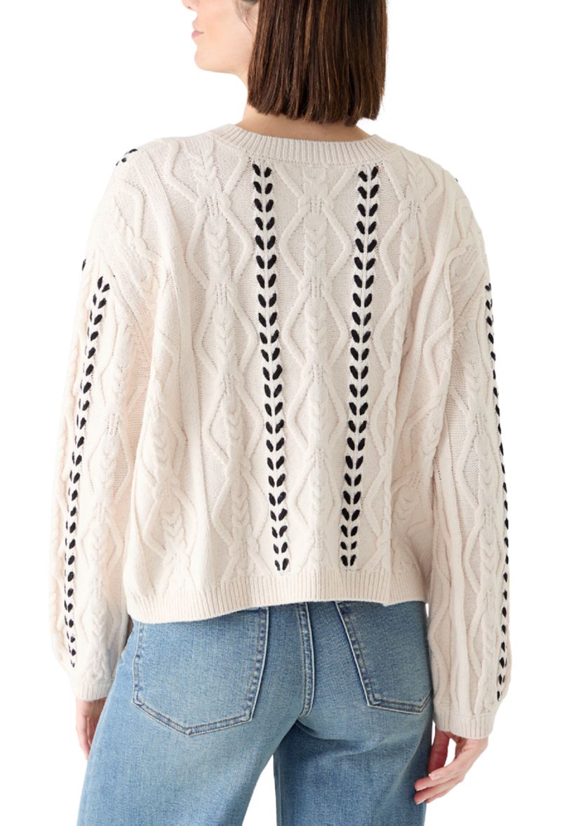 Womens Ribbon Button Front Cardigan 