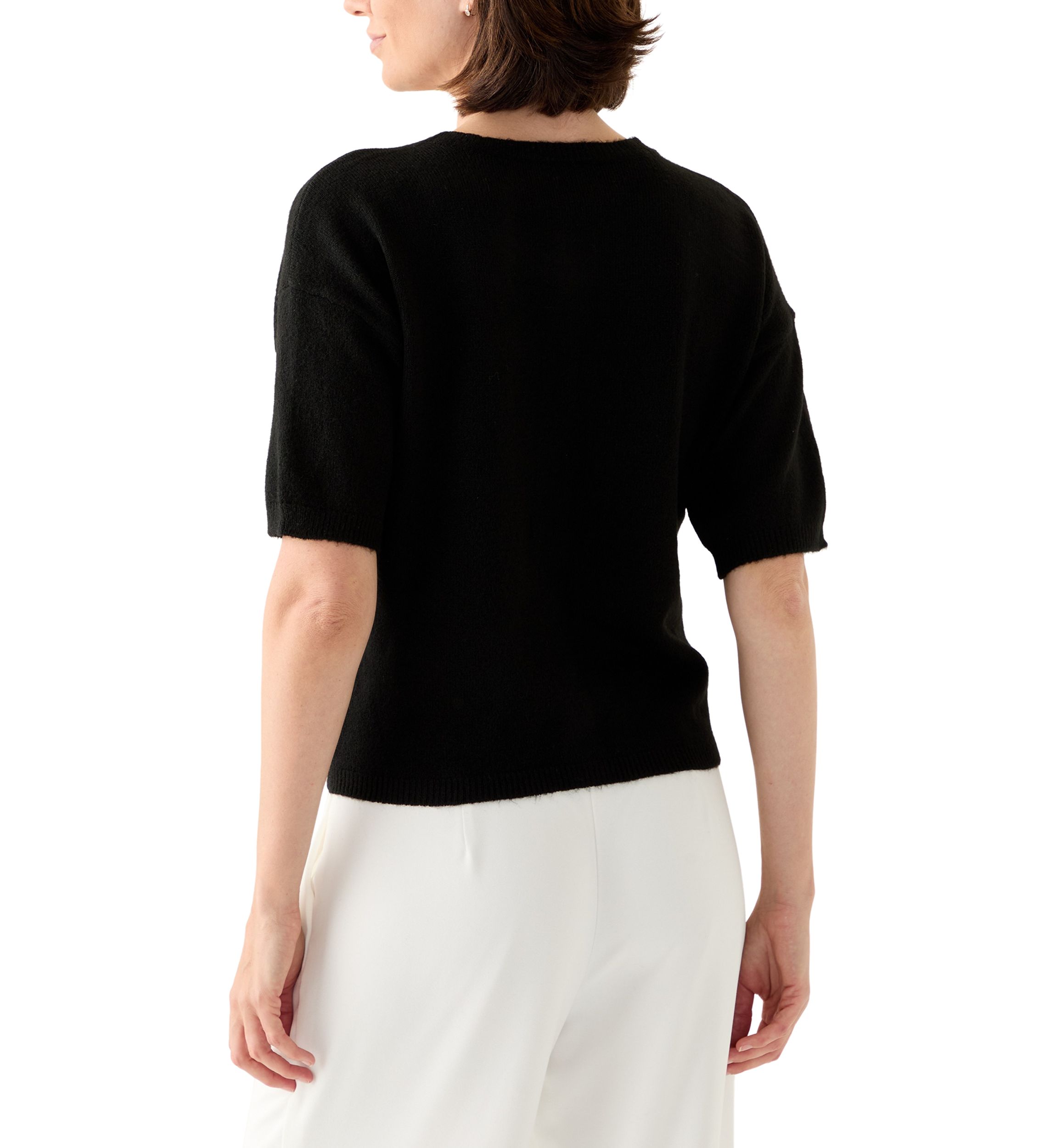 Womens Short Sleeve Front Button Cardigan