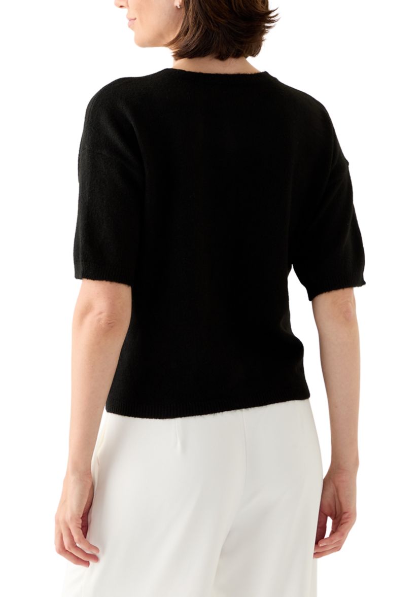 Womens Short Sleeve Front Button Cardigan