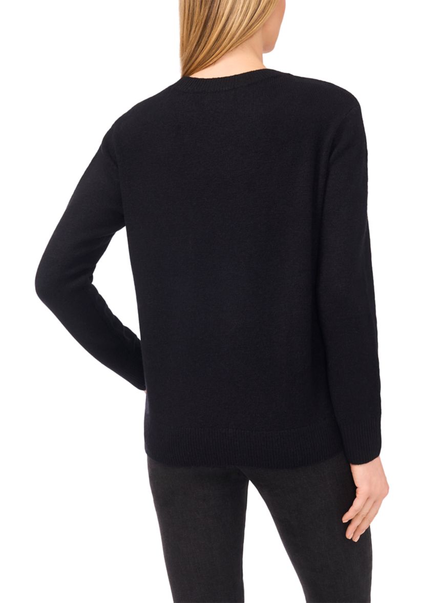 Womens Long Sleeve Bow Sweater 