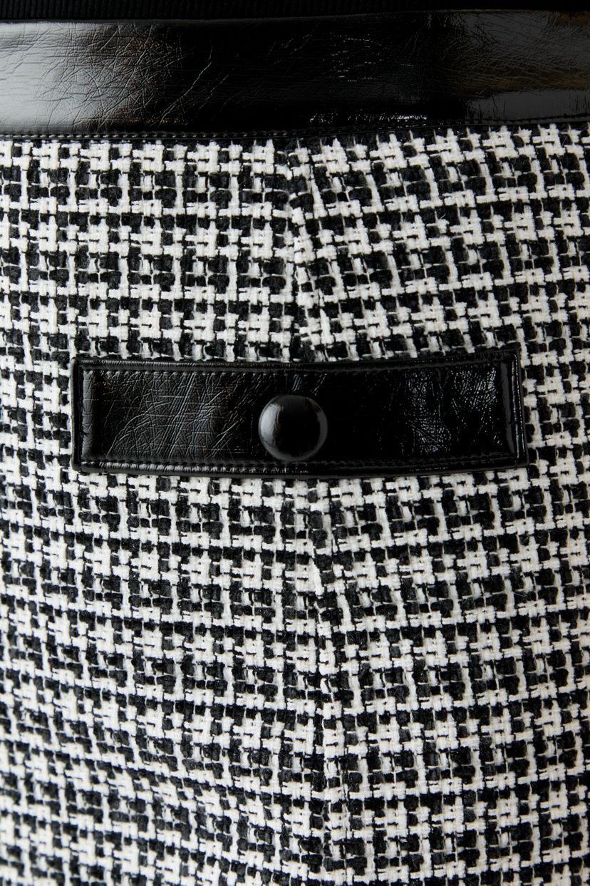 Womens Tipped Tweed Skirt
