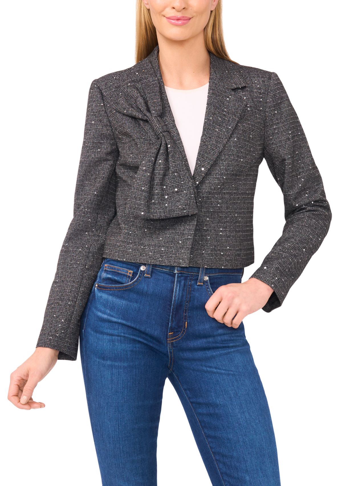 Womens Long Sleeve Bow Jacket