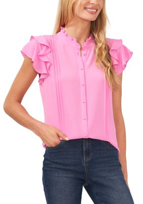 Women's Ruffled Pintuck Blouse