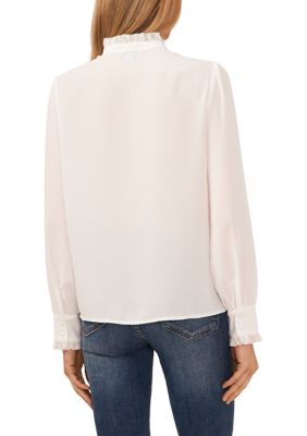 Women's Lace Button Front Blouse