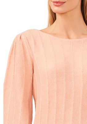 Women's Puff Sleeve Boat Neck Sweater