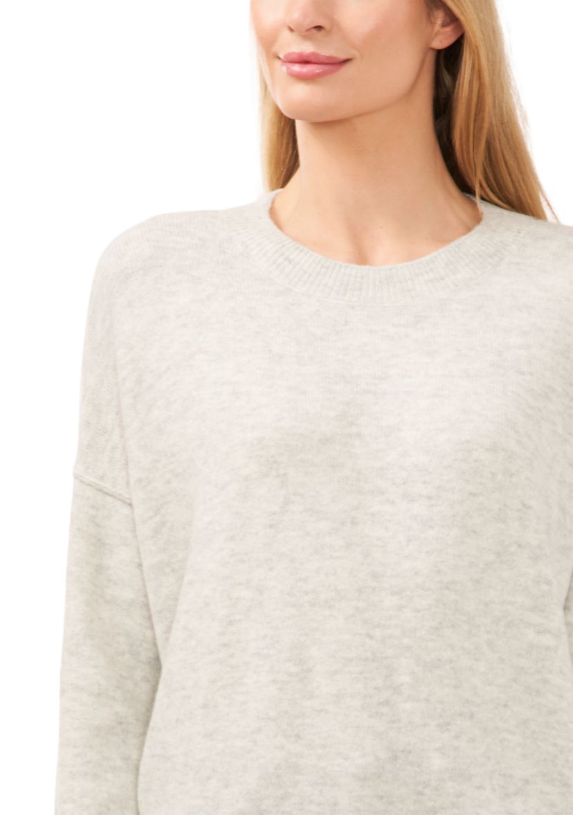 Womens Long Sleeve Elbow Heart Sweater 