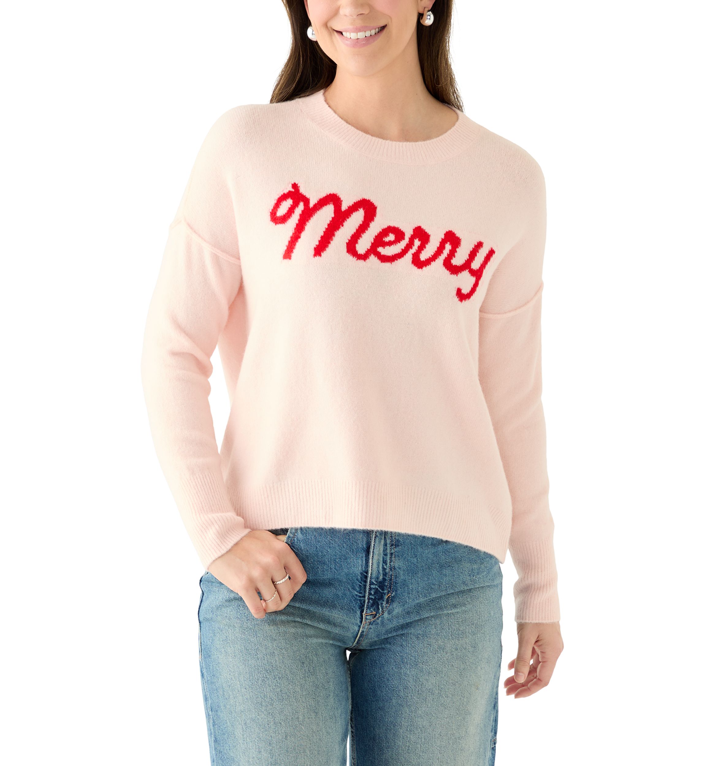 Womens Crew Neck Merry Sweater