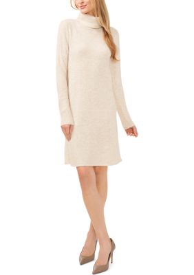Women's Long Sleeve Turtleneck Sweater Dress