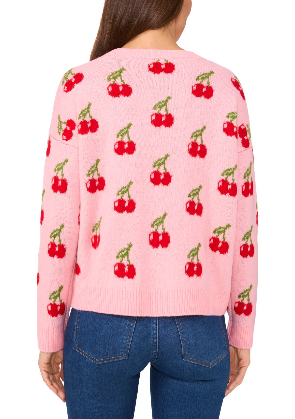 Womens Allover Cherry Sweater 
