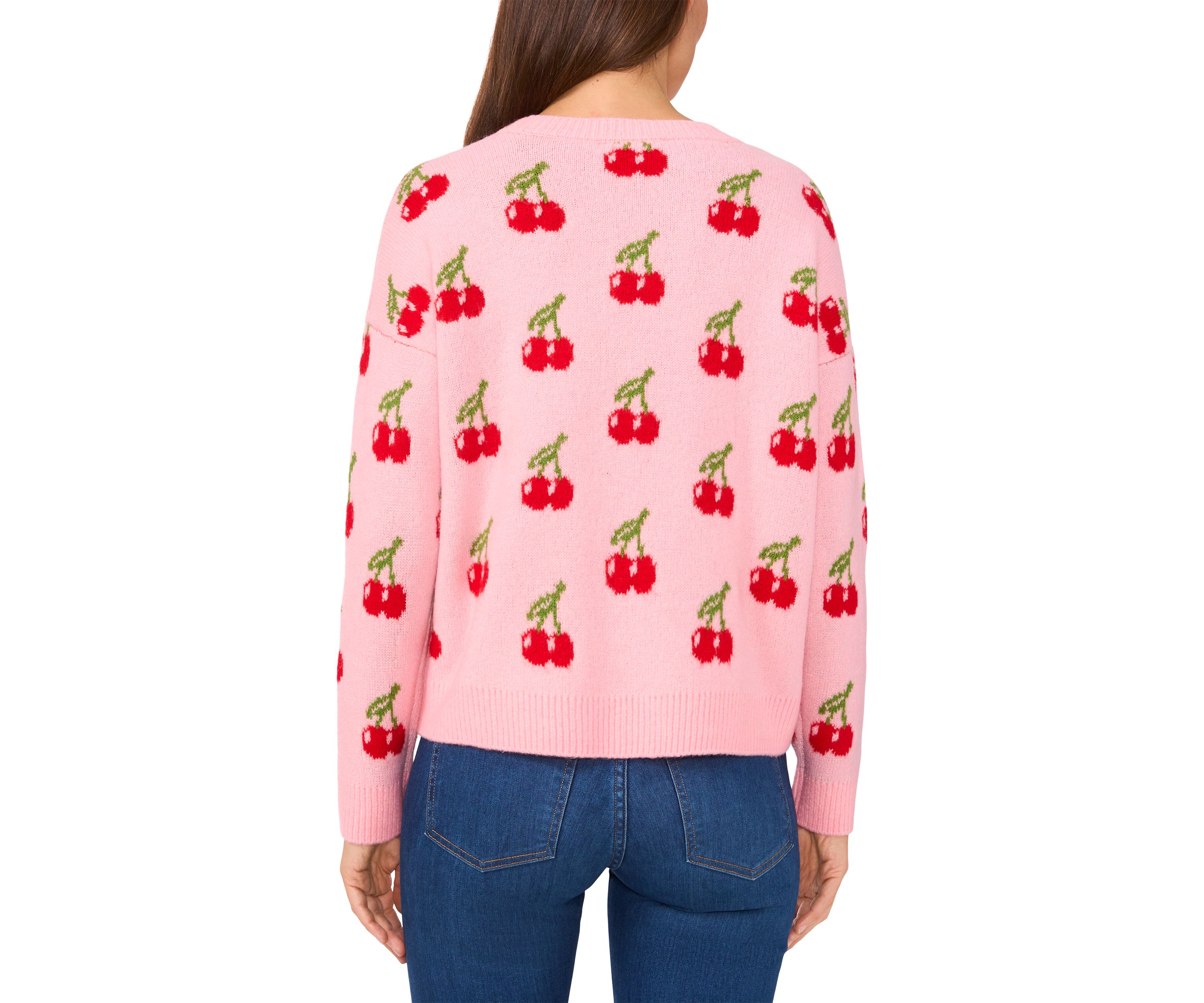 Womens Allover Cherry Sweater 