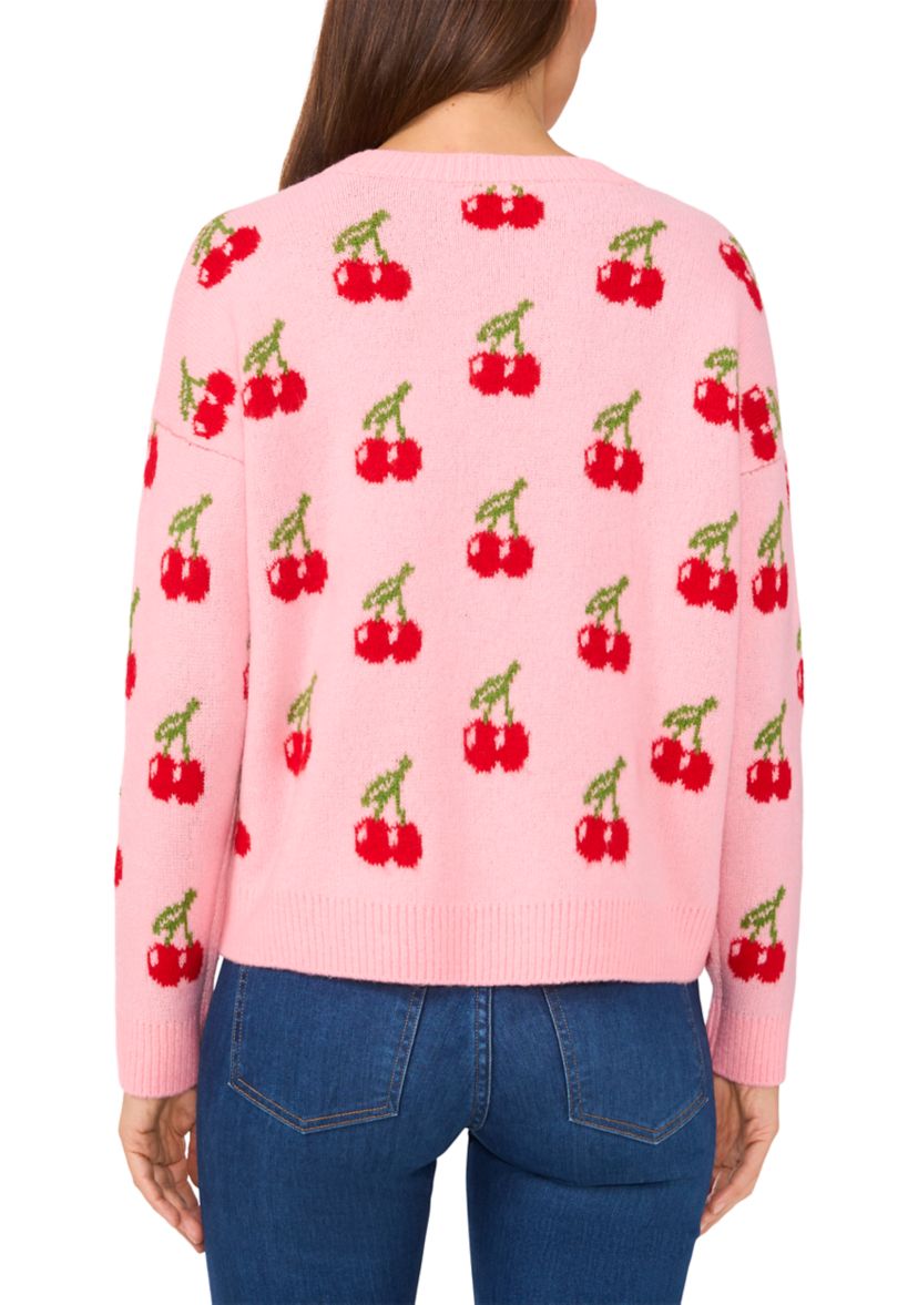 Womens Allover Cherry Sweater 