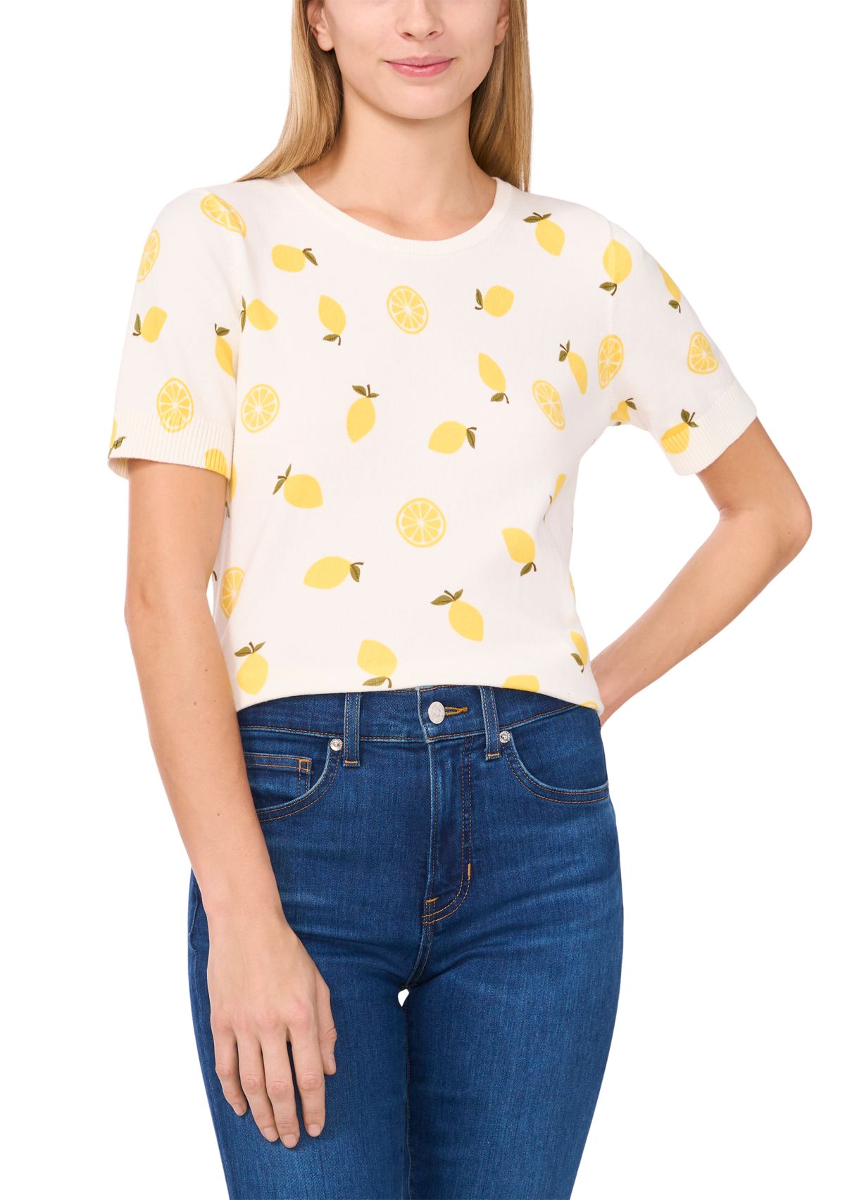 Womens Short Sleeve Fruit Sweater