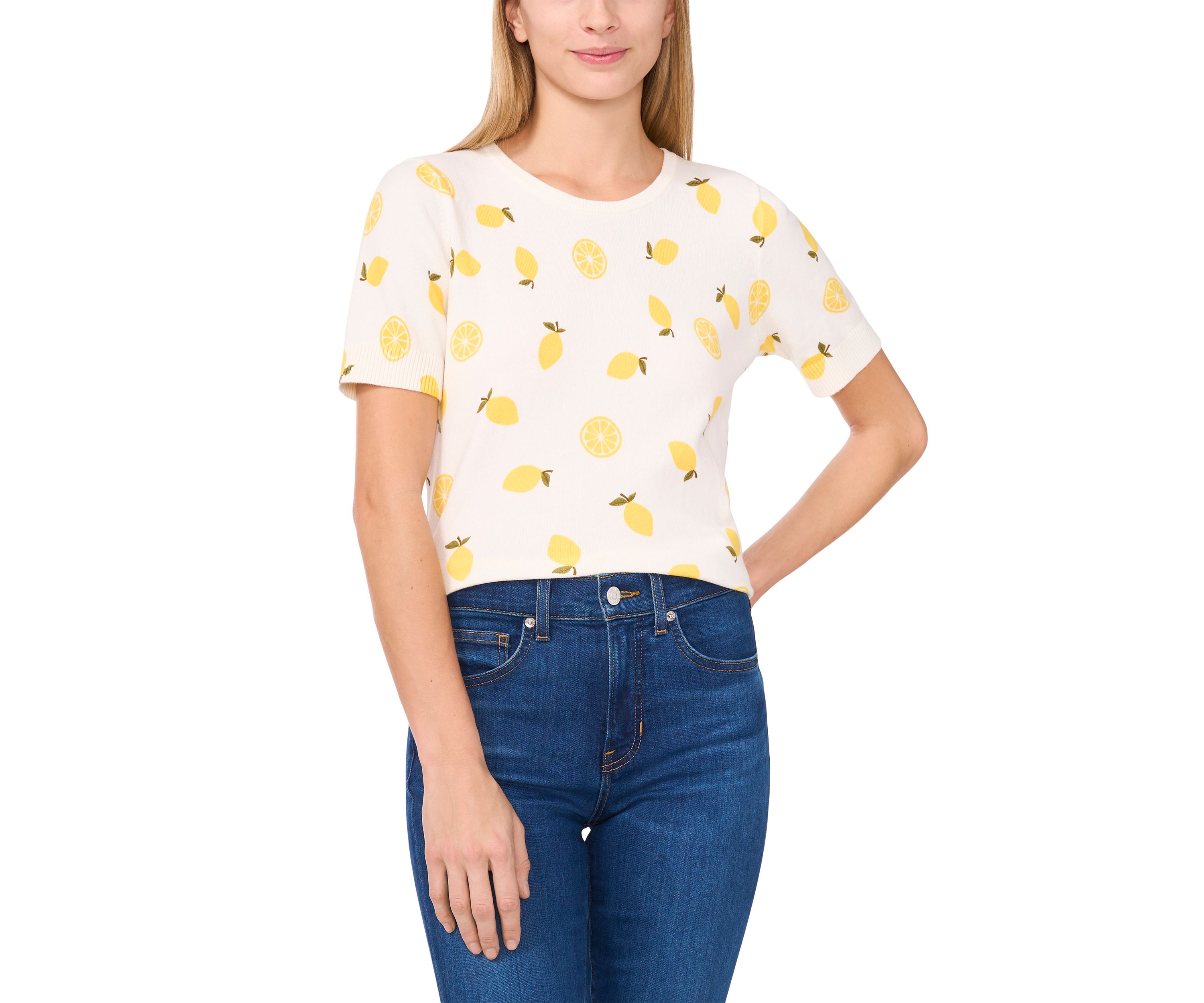 Womens Short Sleeve Fruit Sweater