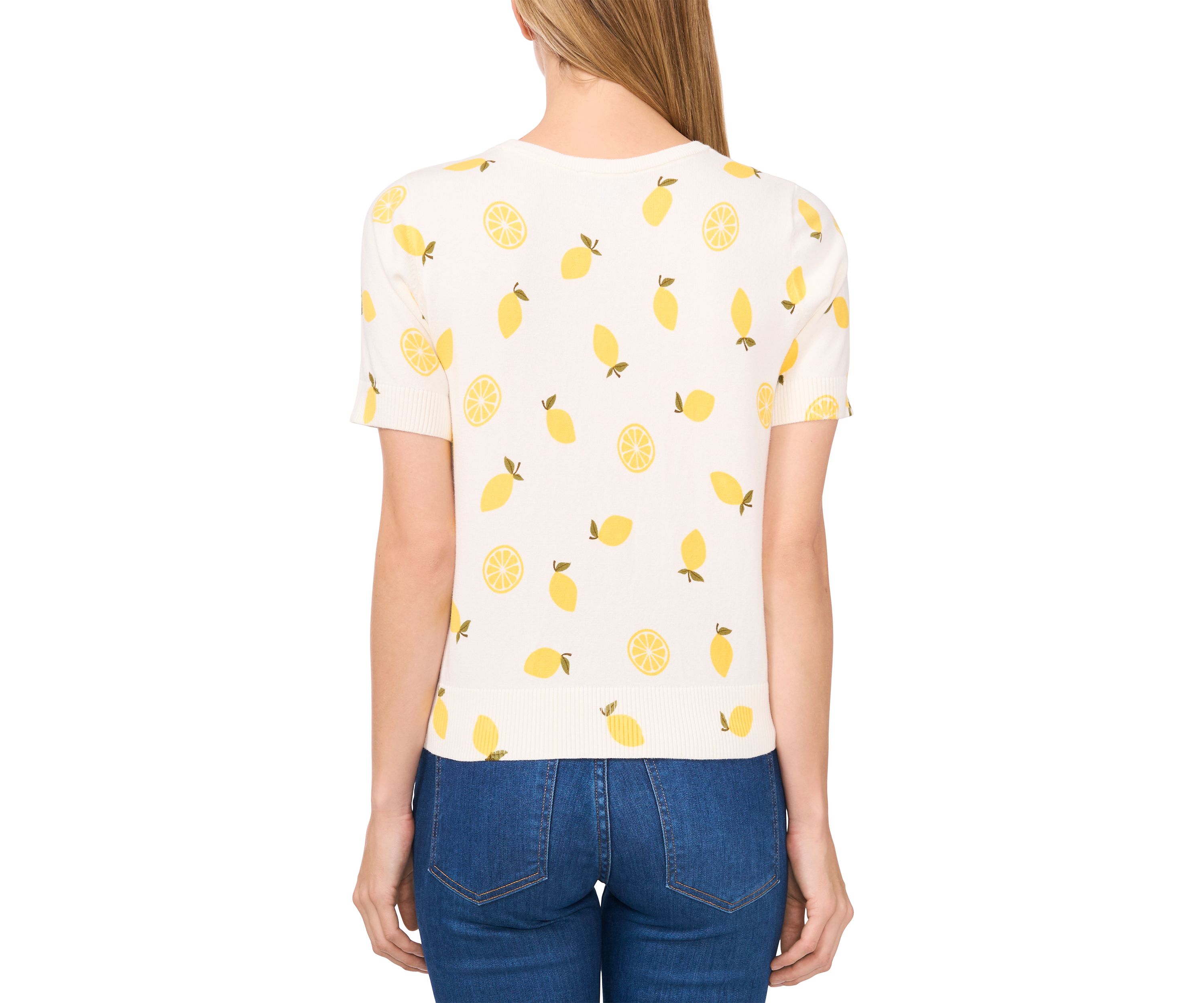 Womens Short Sleeve Fruit Sweater
