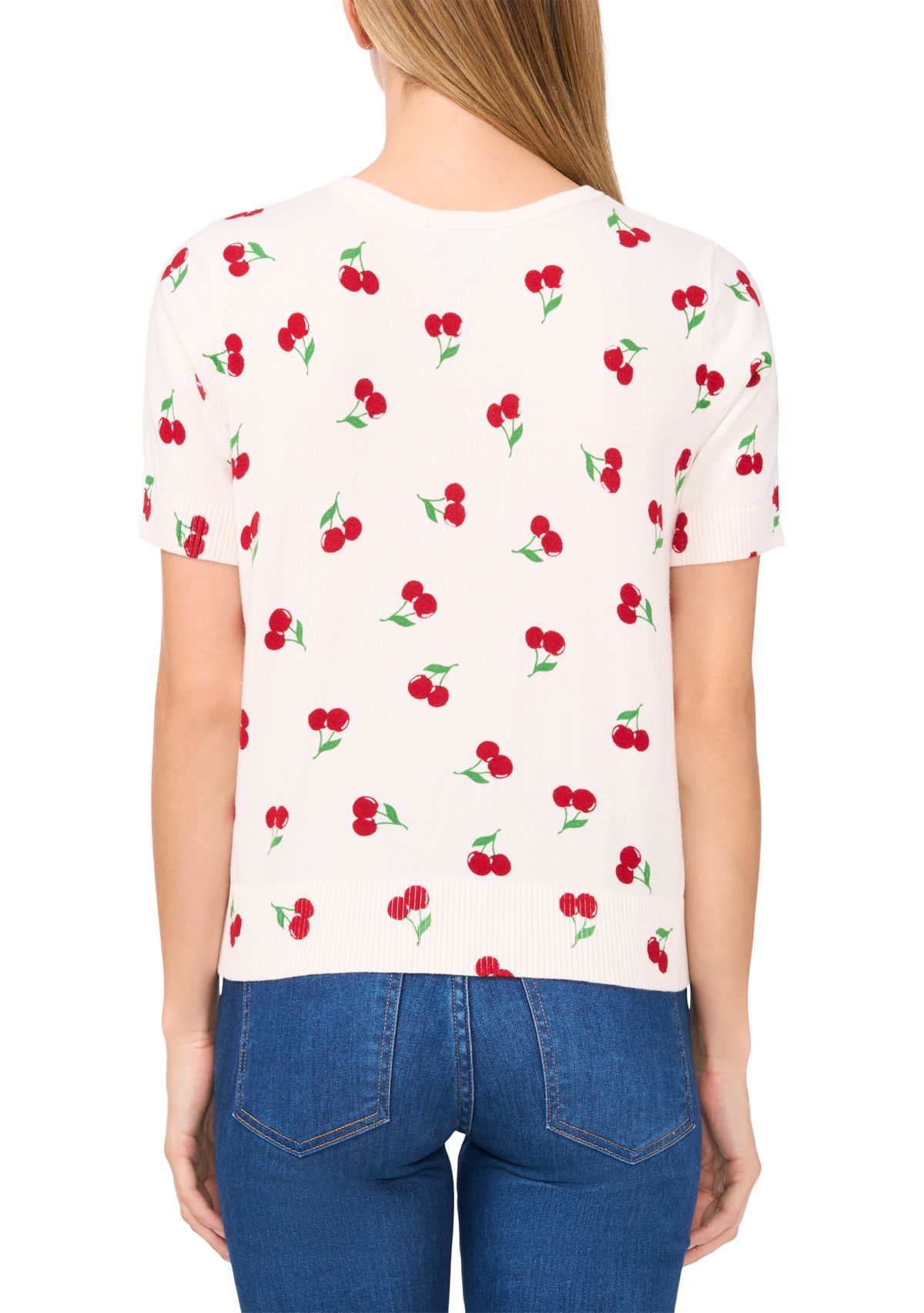 Womens Short Sleeve Fruit Sweater
