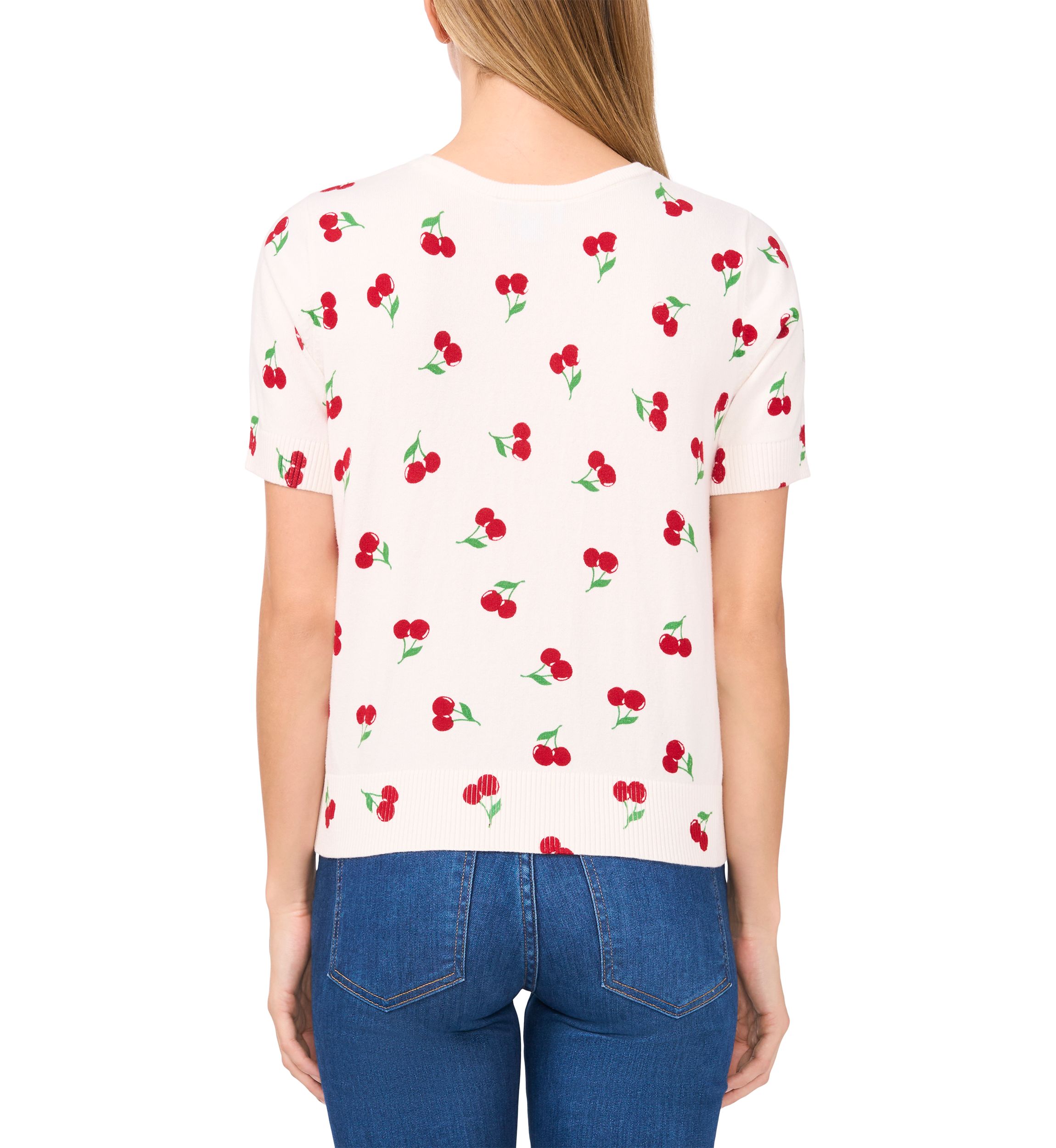 Womens Short Sleeve Fruit Sweater