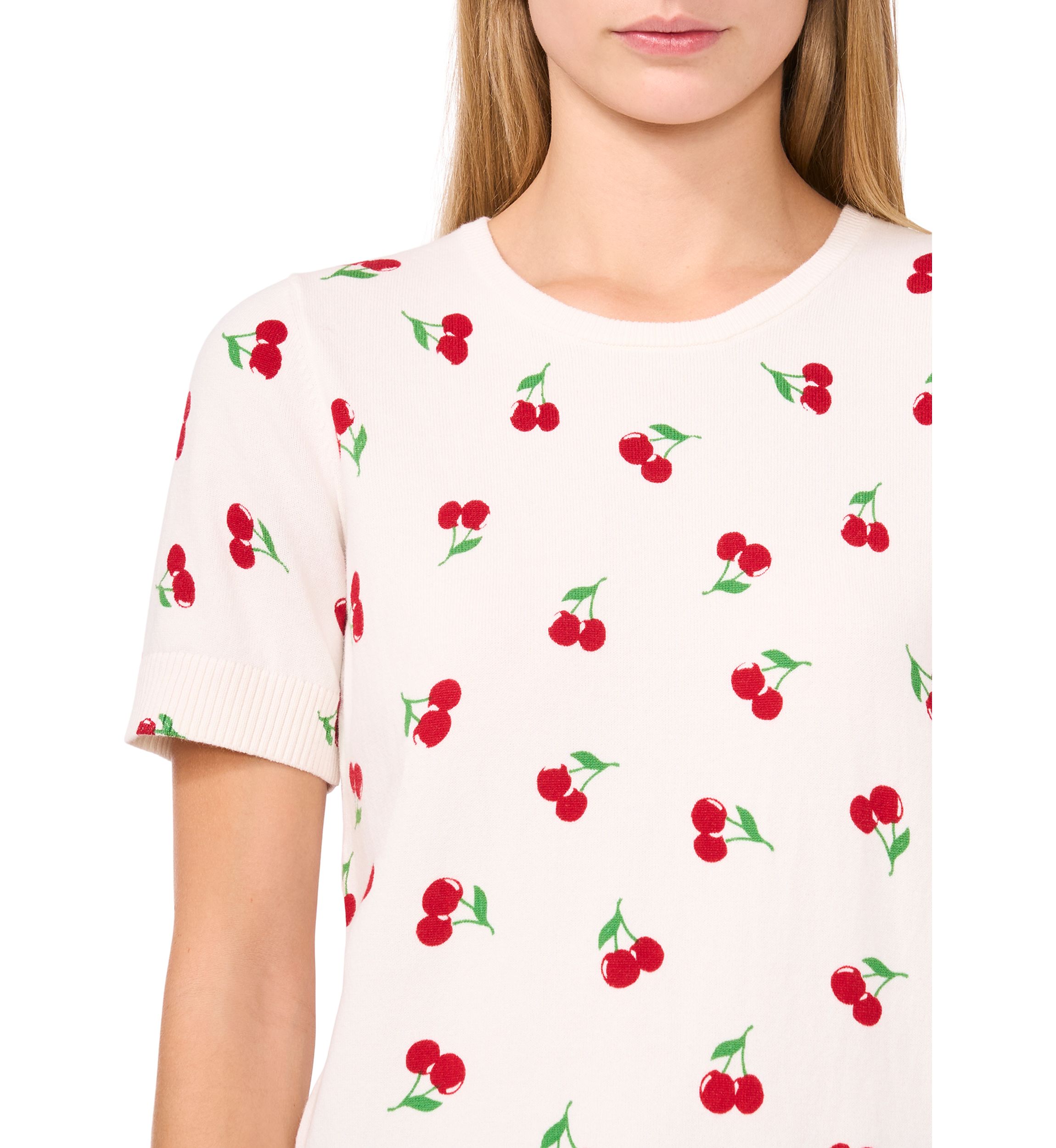 Womens Short Sleeve Fruit Sweater