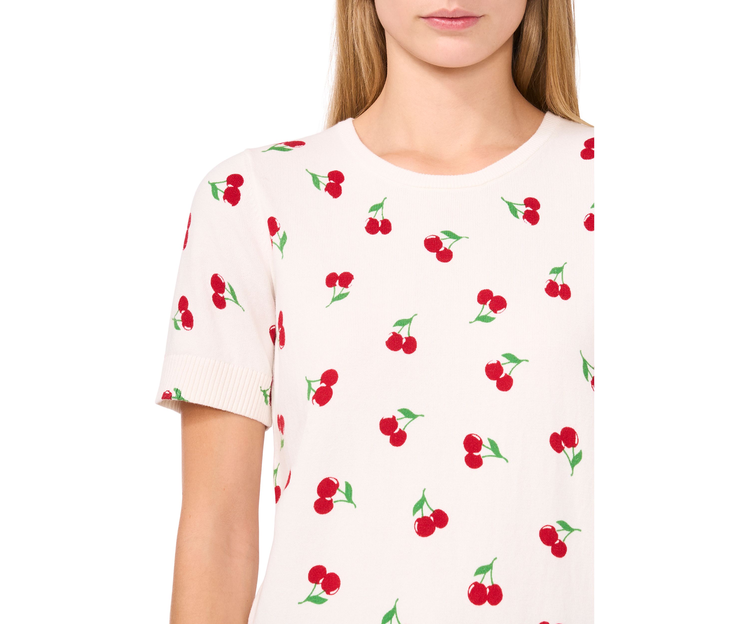 Womens Short Sleeve Fruit Sweater