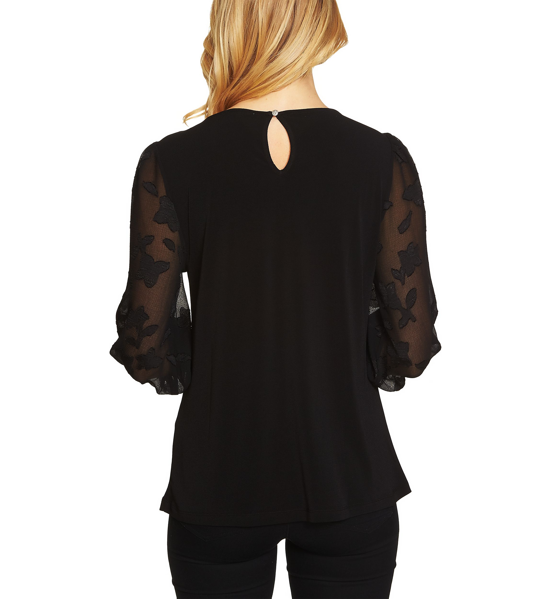 Lace Sleeve Knit Top