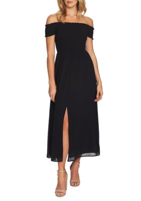 CeCe Off the Shoulder Smocked Maxi Dress | belk