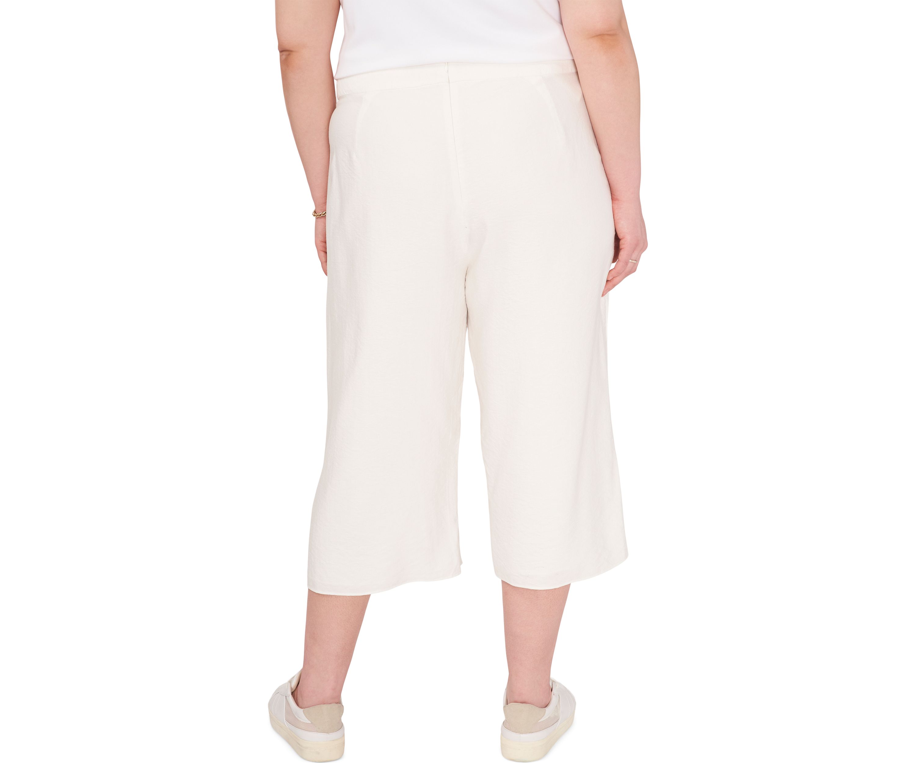 Plus Size Sash Belt Trousers