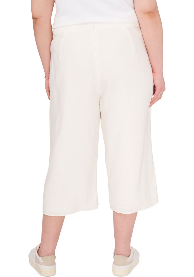 Plus Size Sash Belt Trousers
