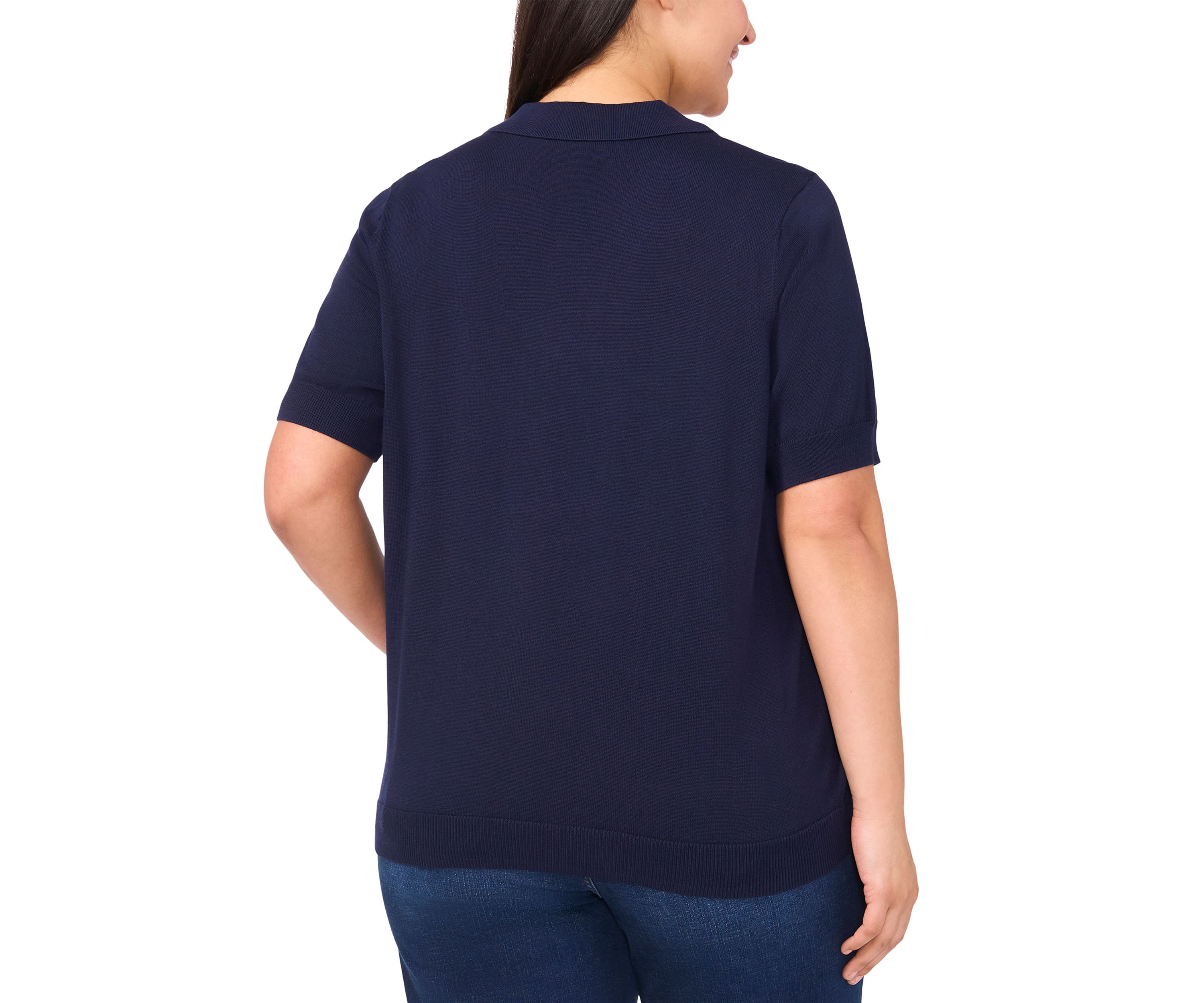 Plus Size Short Sleeve Polo Shirt
