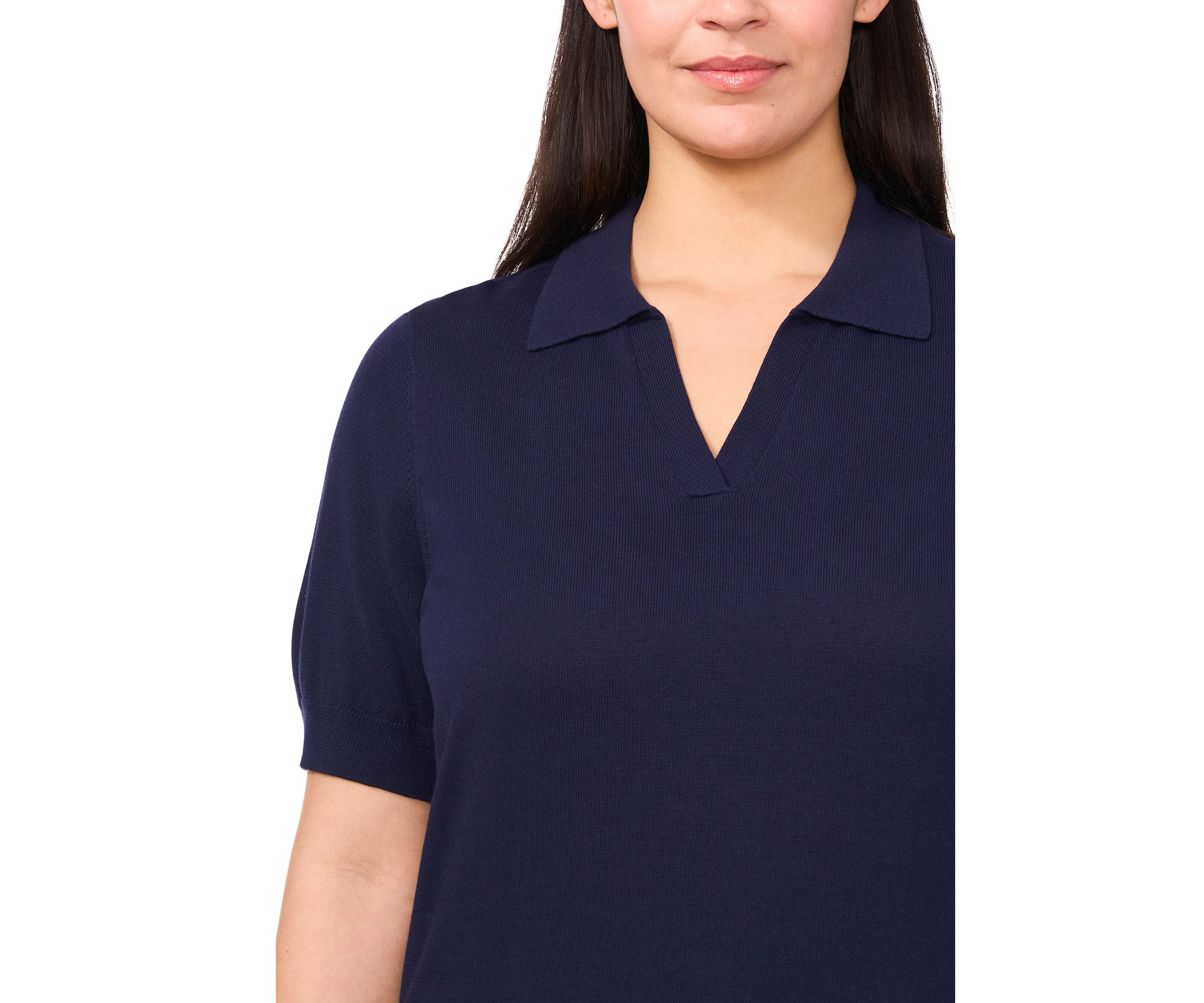 Plus Size Short Sleeve Polo Shirt