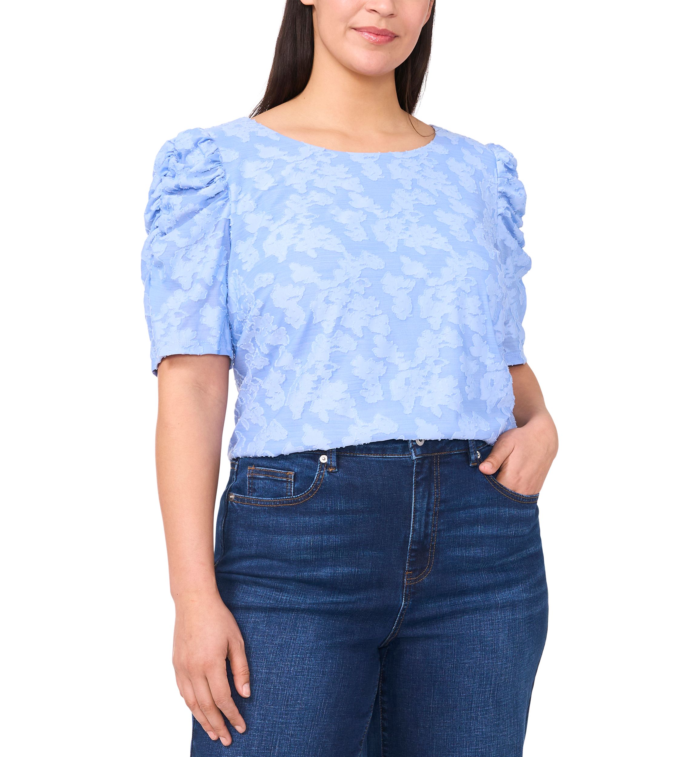 Plus Size Ruched Sleeve Top