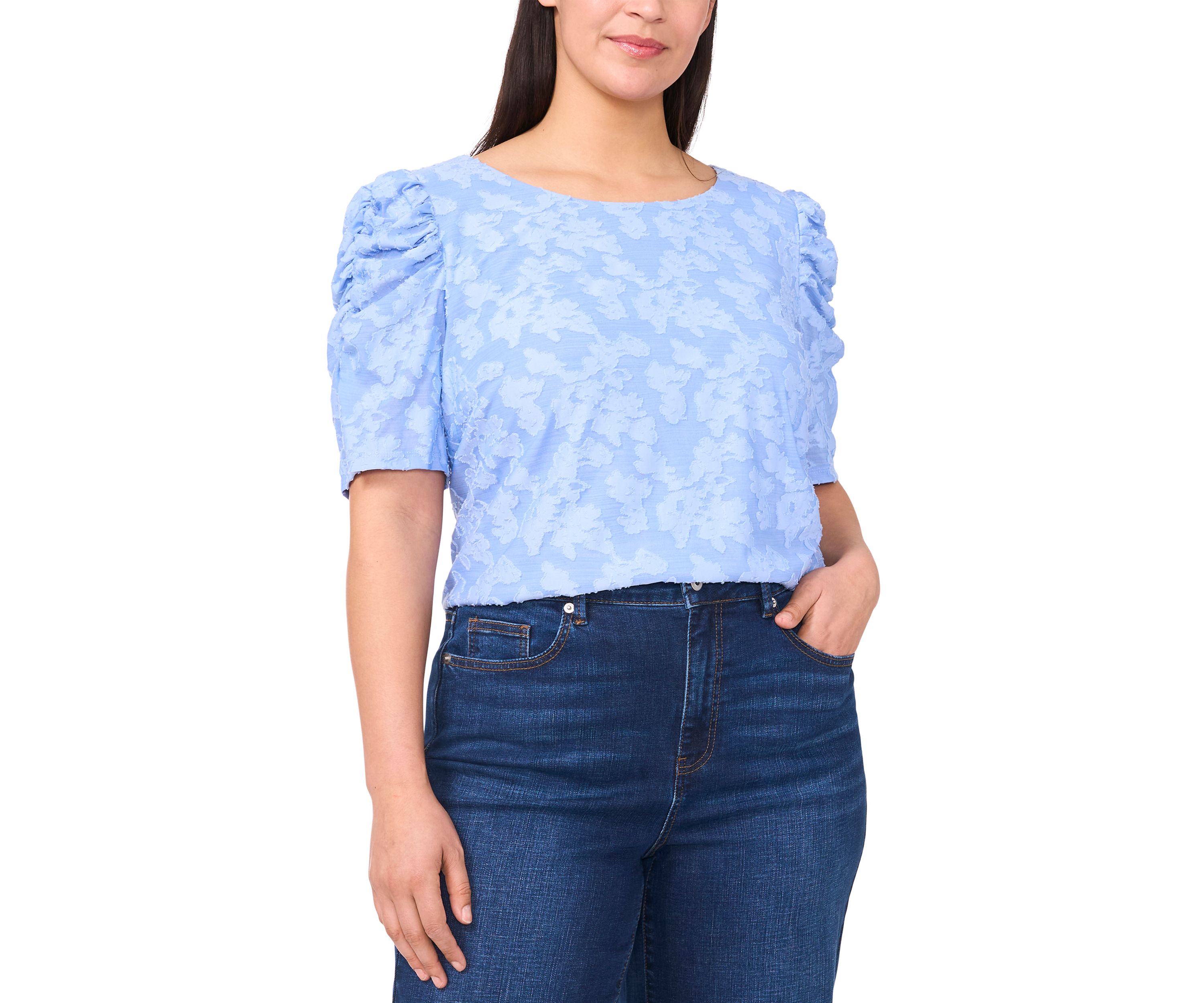 Plus Size Ruched Sleeve Top
