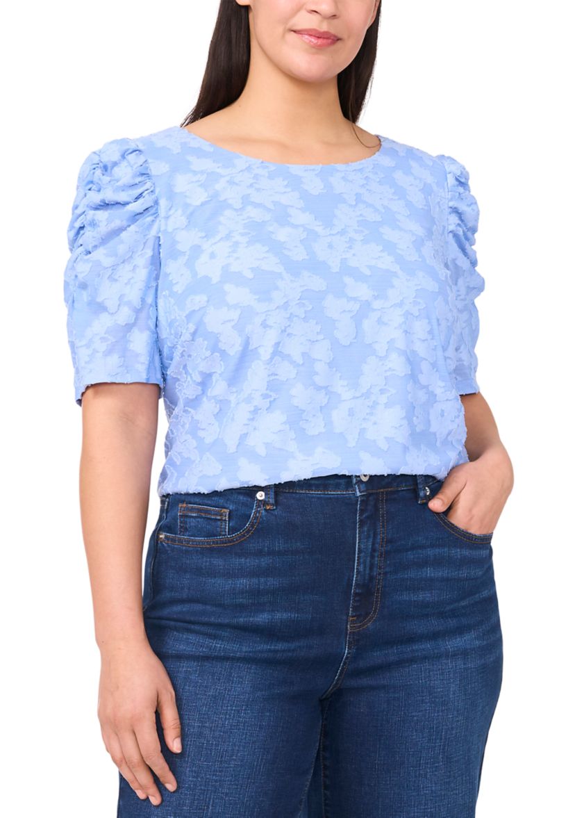 Plus Size Ruched Sleeve Top