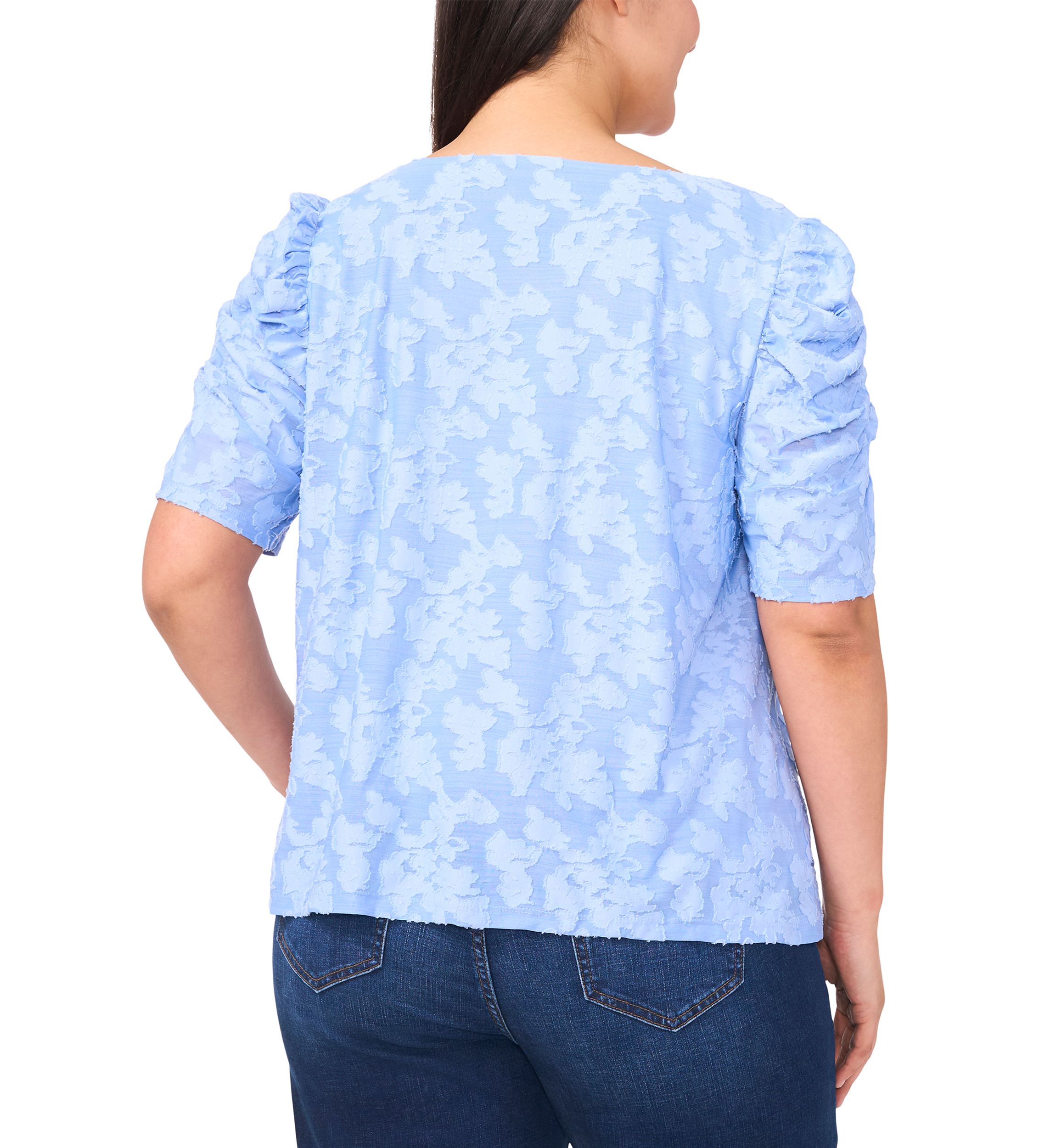 Plus Size Ruched Sleeve Top
