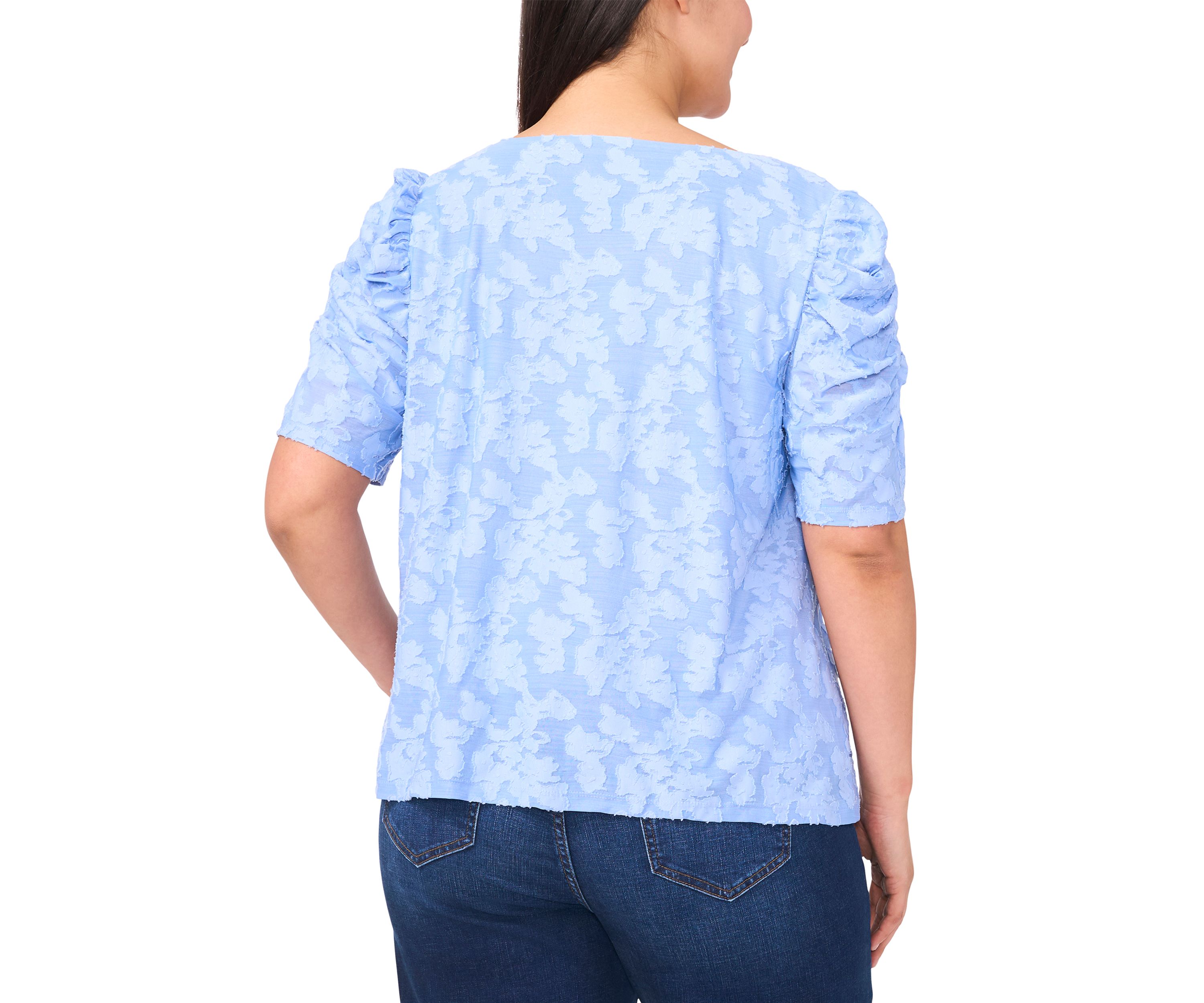 Plus Size Ruched Sleeve Top