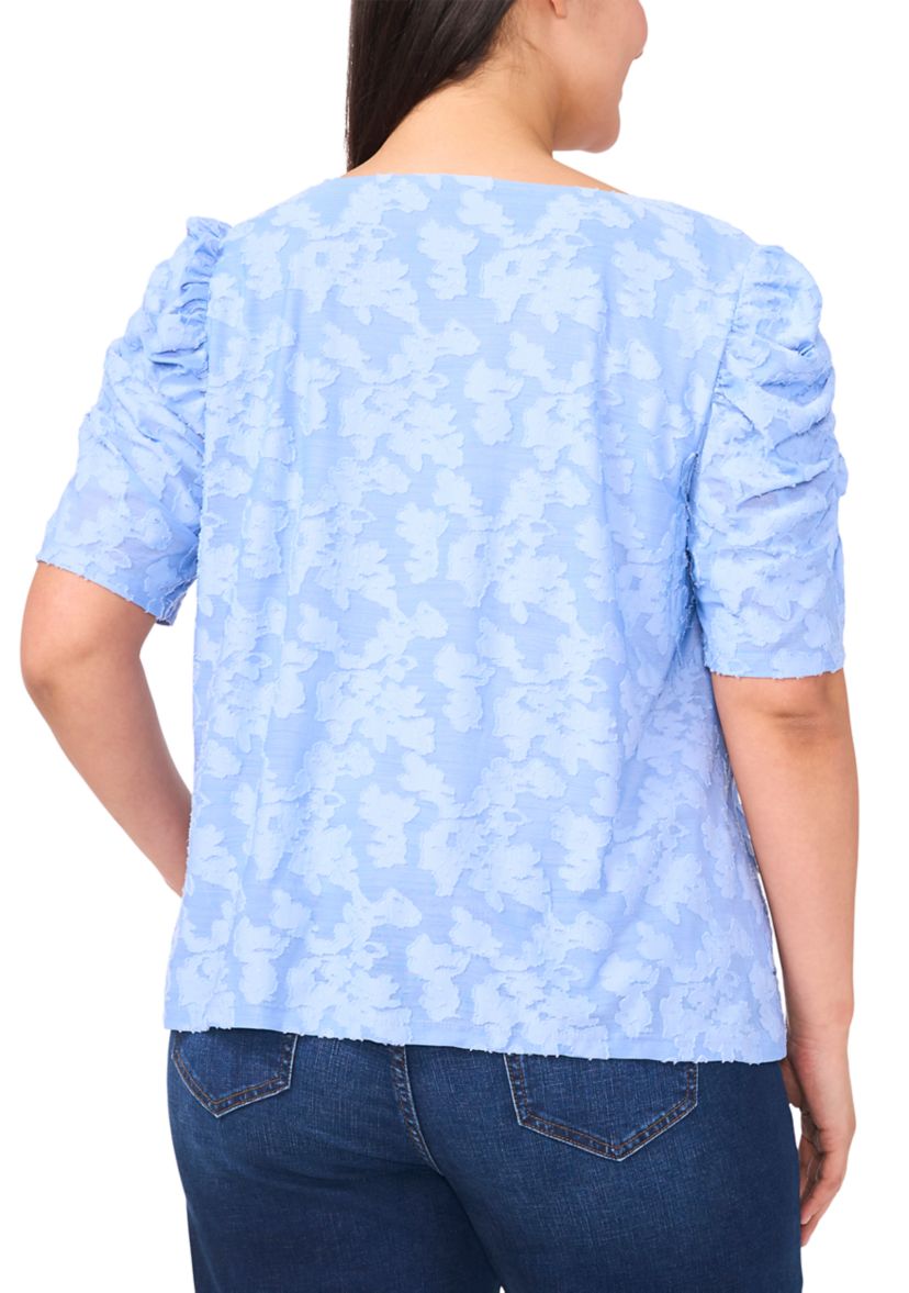 Plus Size Ruched Sleeve Top
