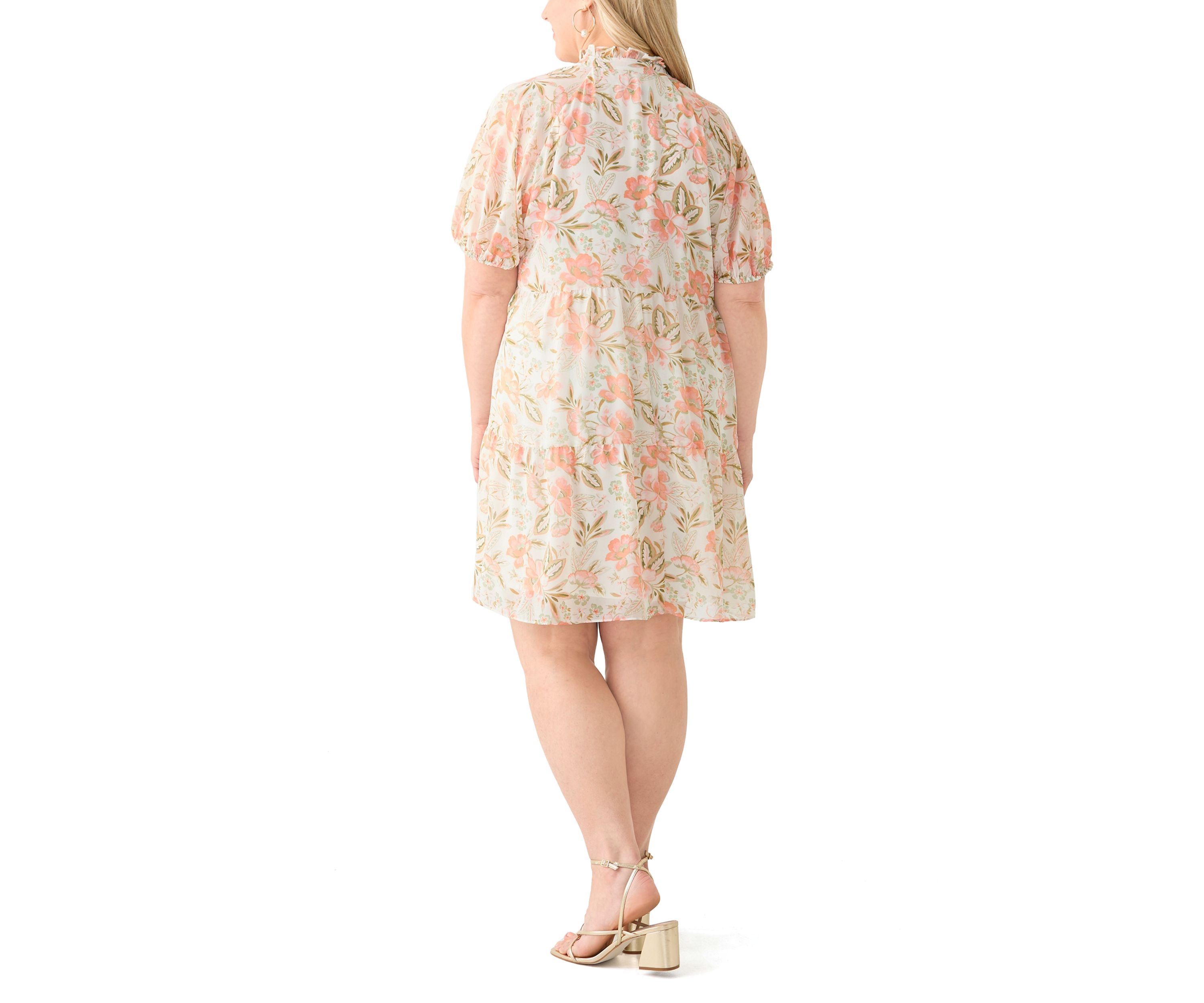 Plus Size Tiered Ruffle Dress
