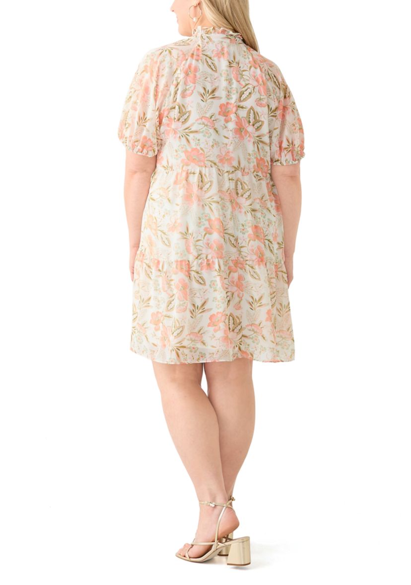 Plus Size Tiered Ruffle Dress