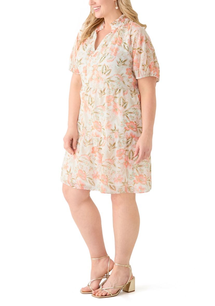 Plus Size Tiered Ruffle Dress