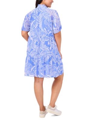 Plus Short Sleeve Babydoll Dress