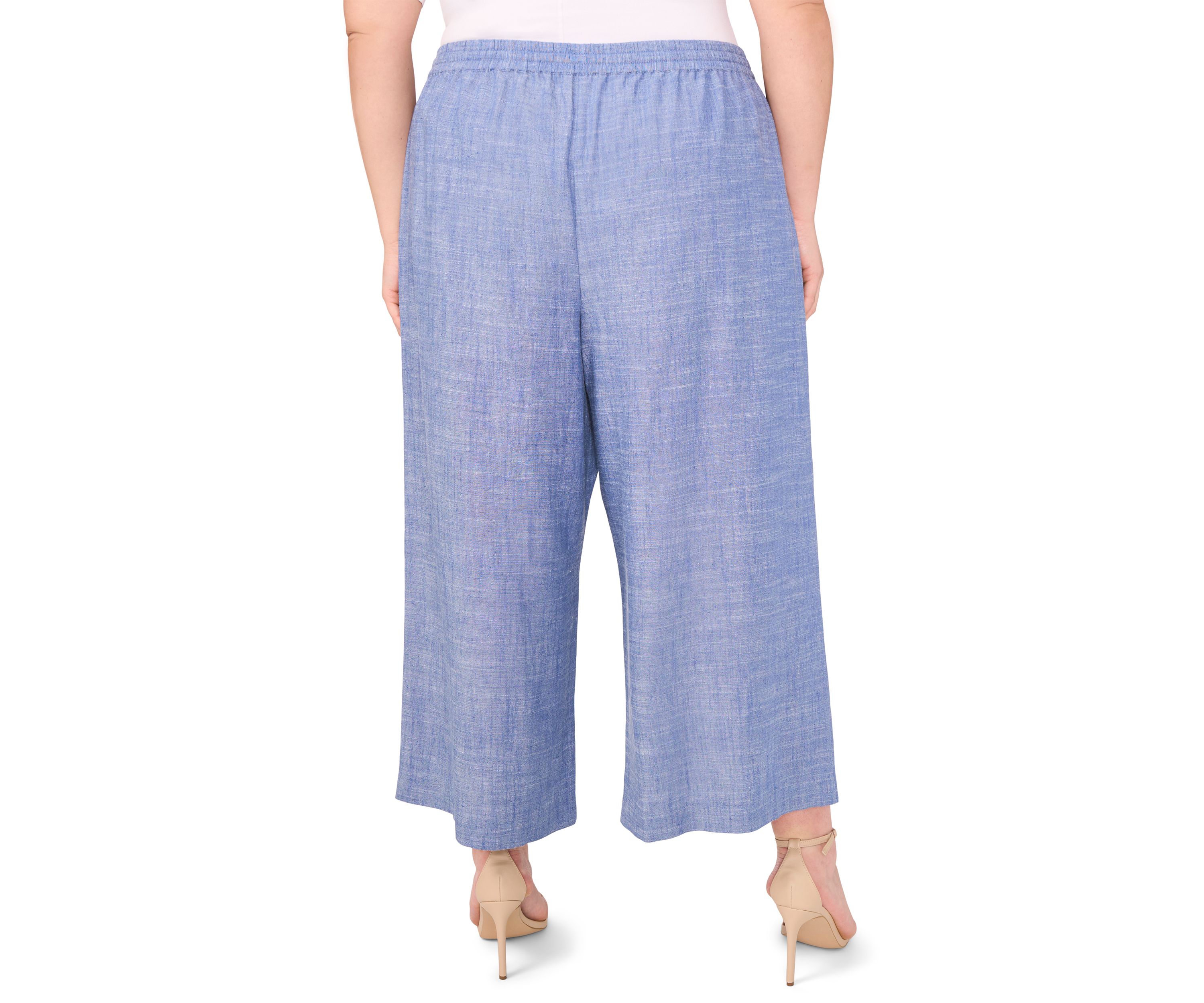 Plus Size Wide Leg Pull On Pants