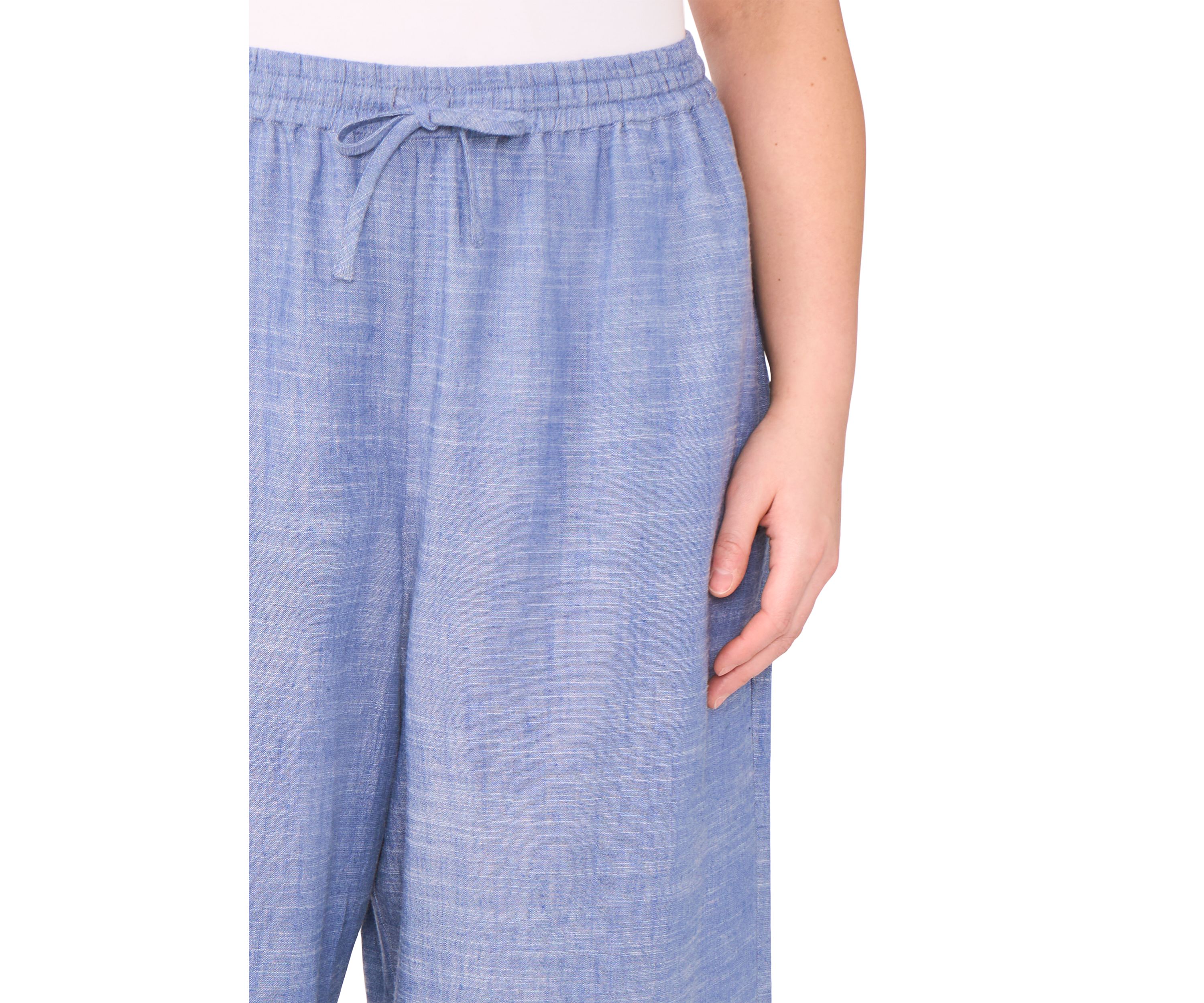 Plus Size Wide Leg Pull On Pants