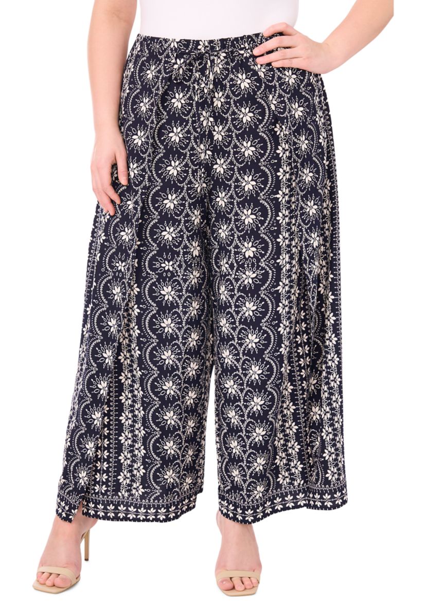 Plus Size Overlap Slap Tie Pants 
